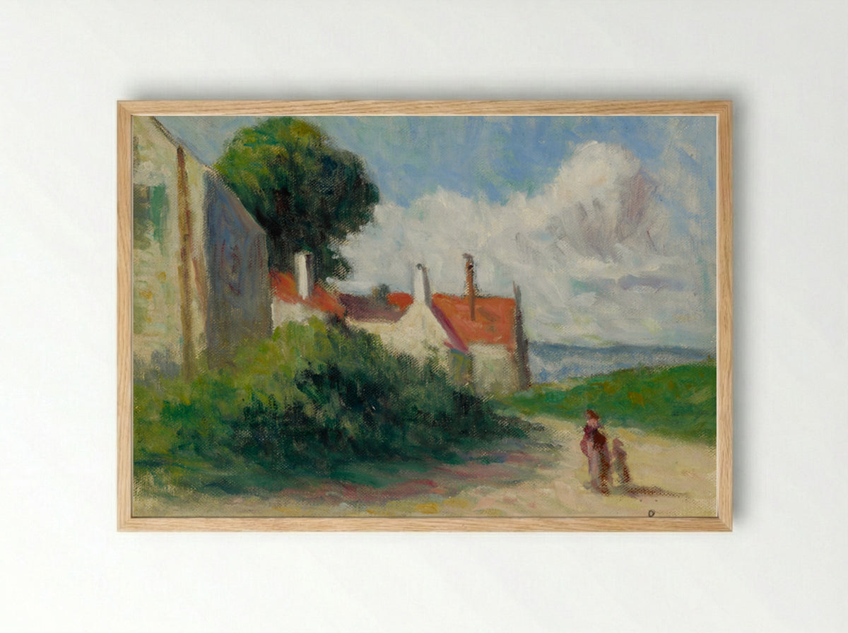 Landscape In Asquin-sous-Vézelay - Maximilien Luce - Framed Print Wood