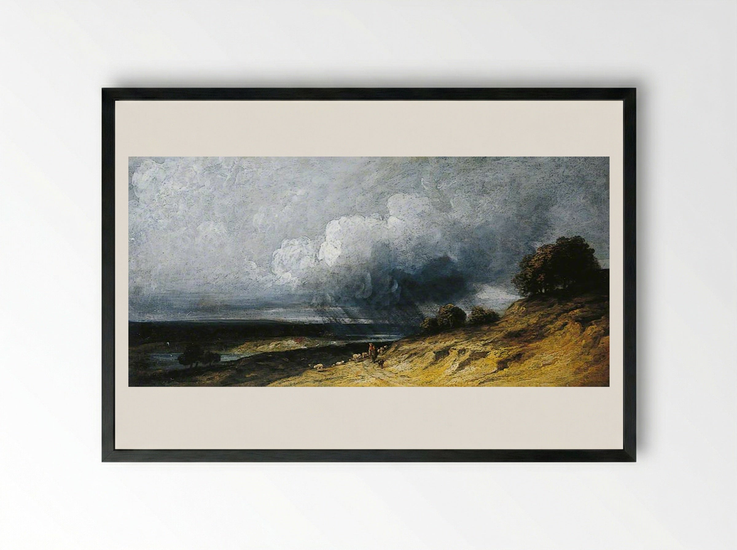 Landscape Near Paris - Georges Michel - Framed Print Black