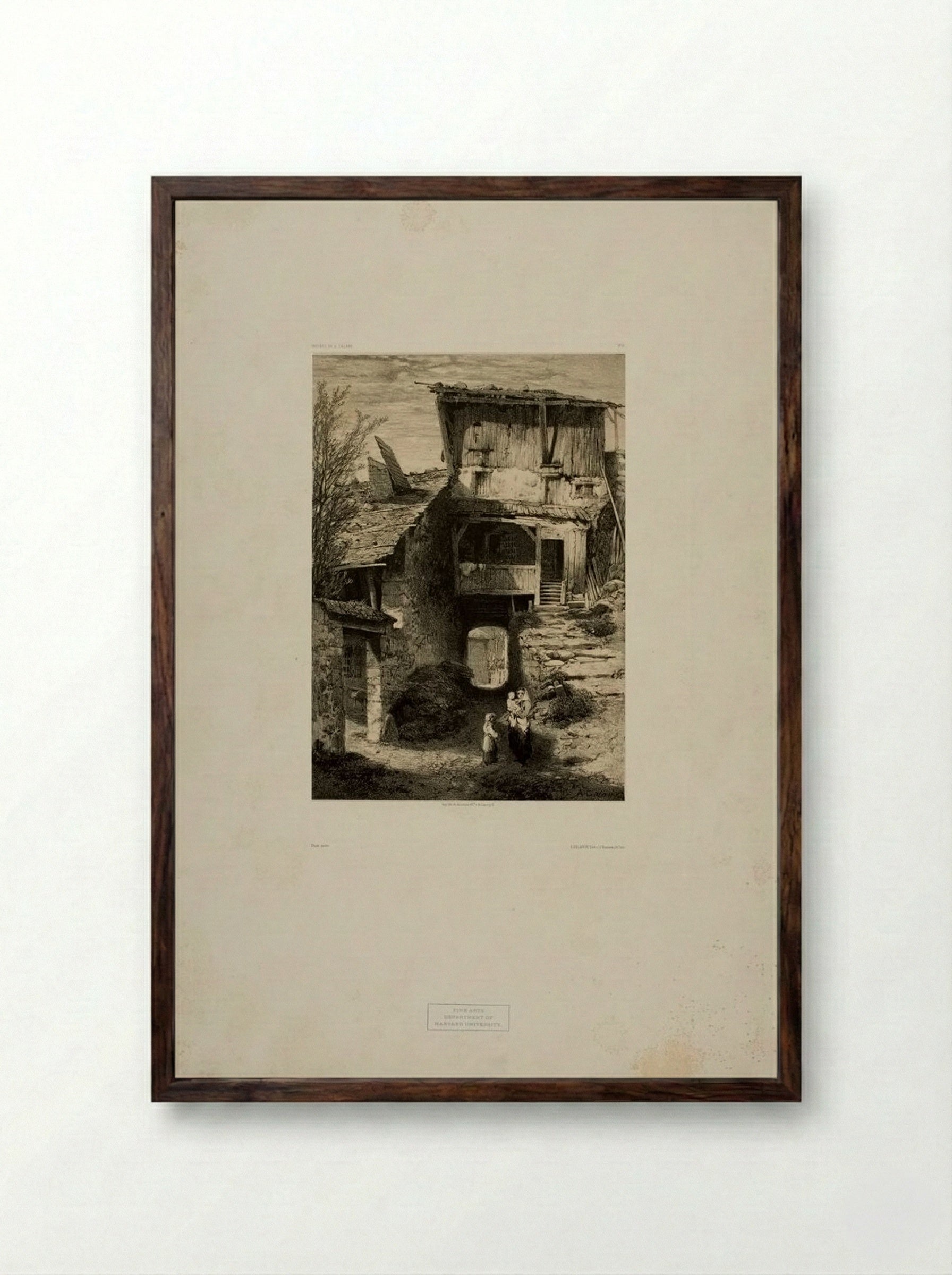 Landscape Number 19 - Alexandre Calame - Framed Print Dark Wood