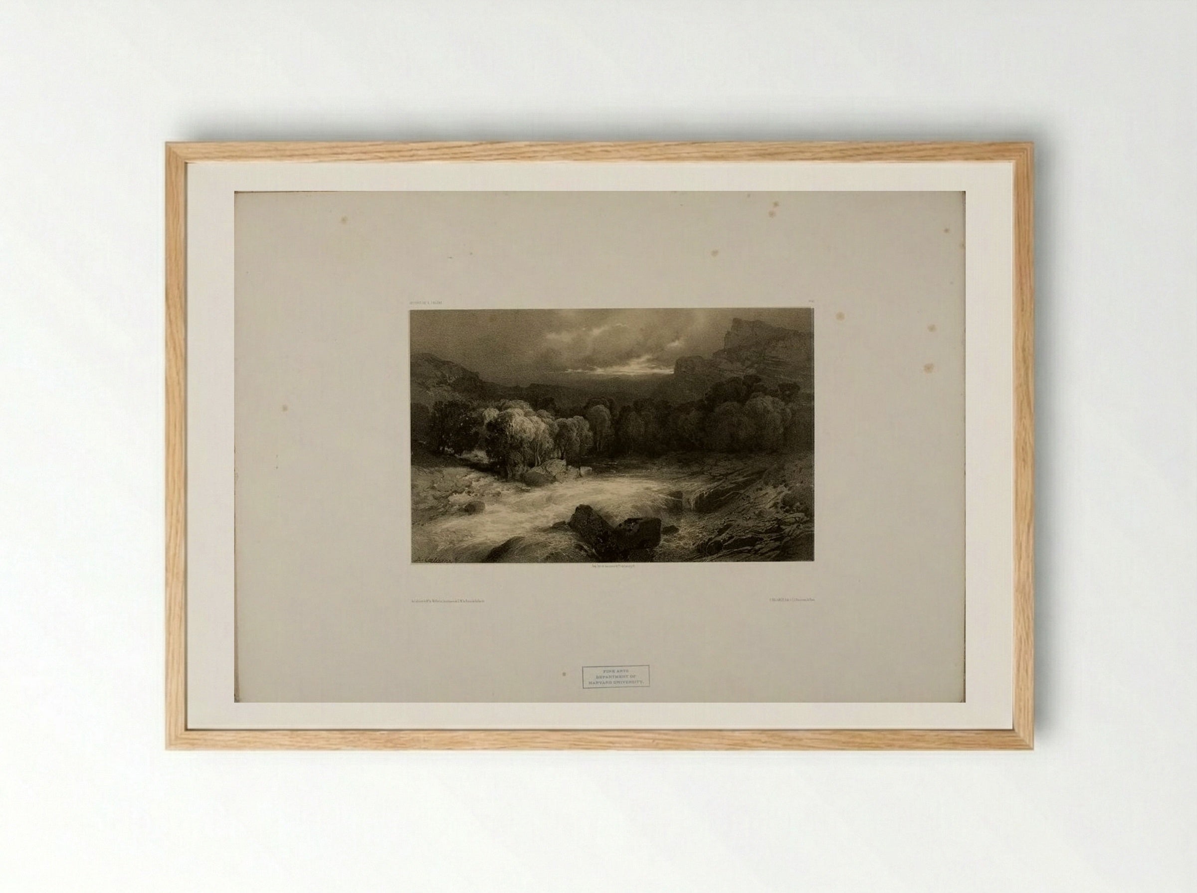 Landscape Number 20 - Alexandre Calame - Framed Print Wood