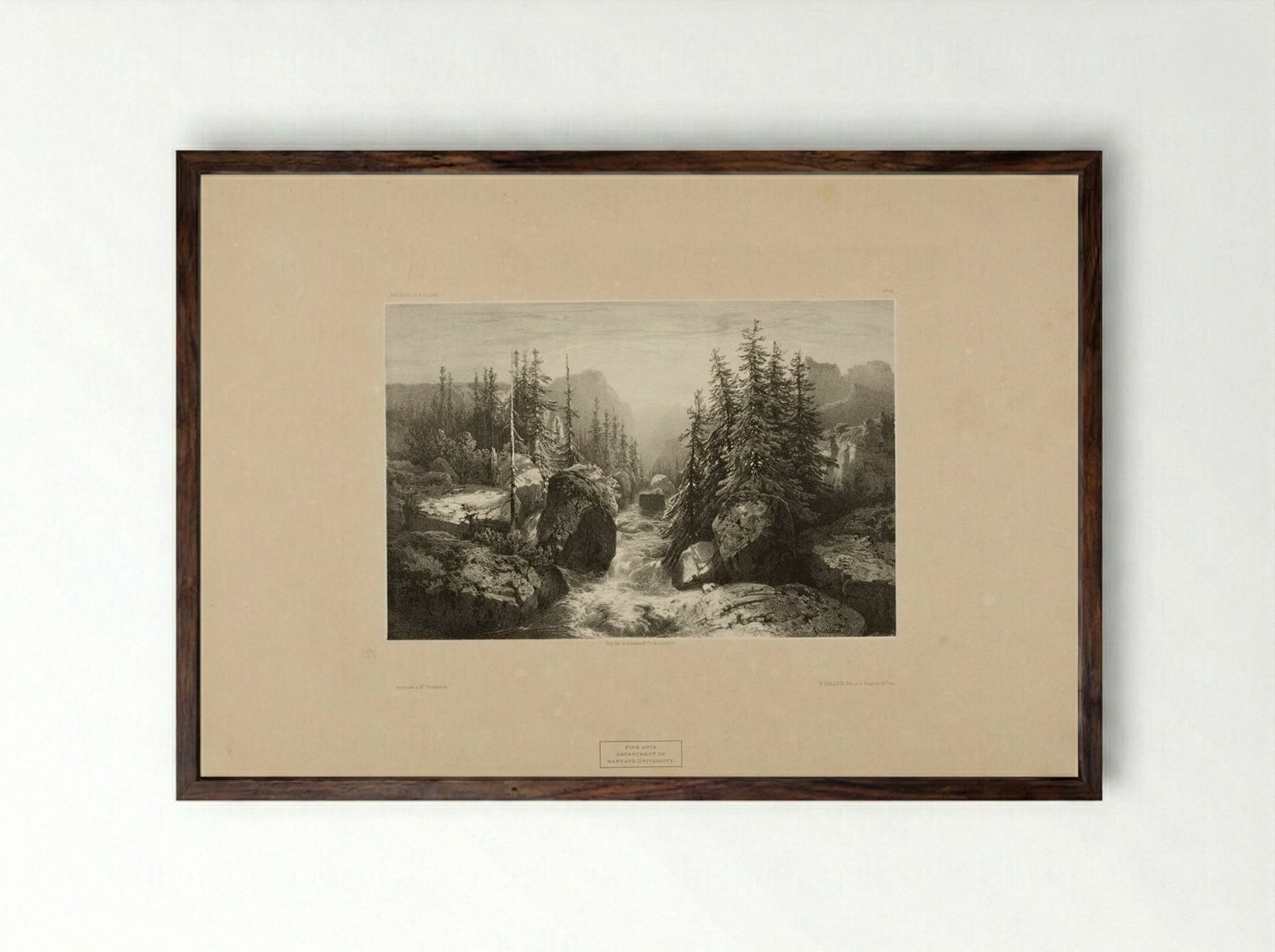 Landscape Number 29 - Alexandre Calame - Framed Print Dark Wood