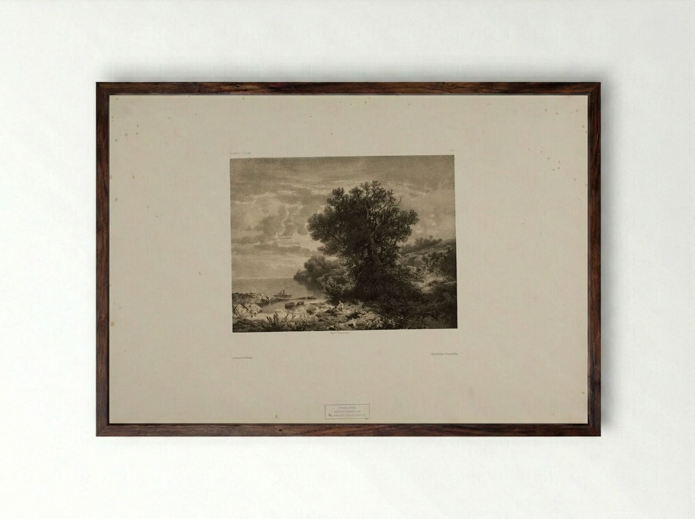 Landscape Number 30 - Alexandre Calame - Framed Print Dark Wood