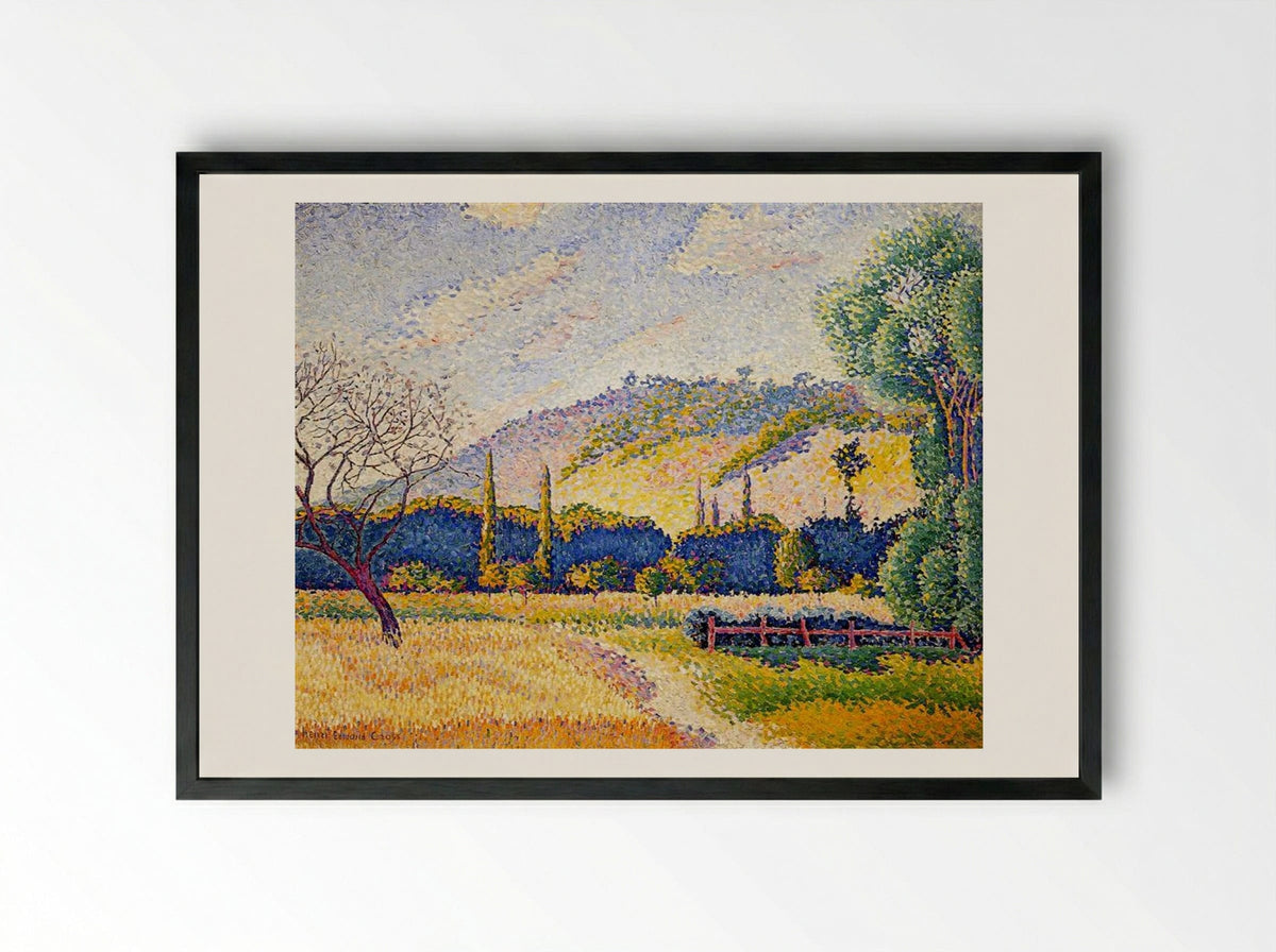 Landscape, St. Tropez - Henri-Edmond Cross - Framed Print Black
