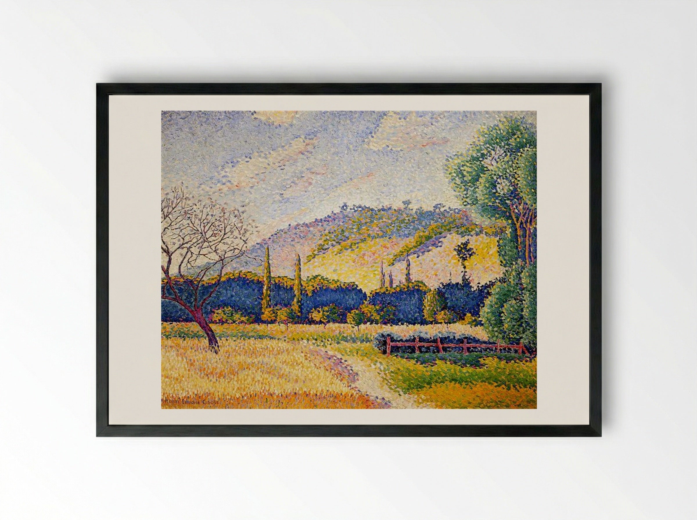Landscape, St. Tropez - Henri-Edmond Cross - Framed Print Black