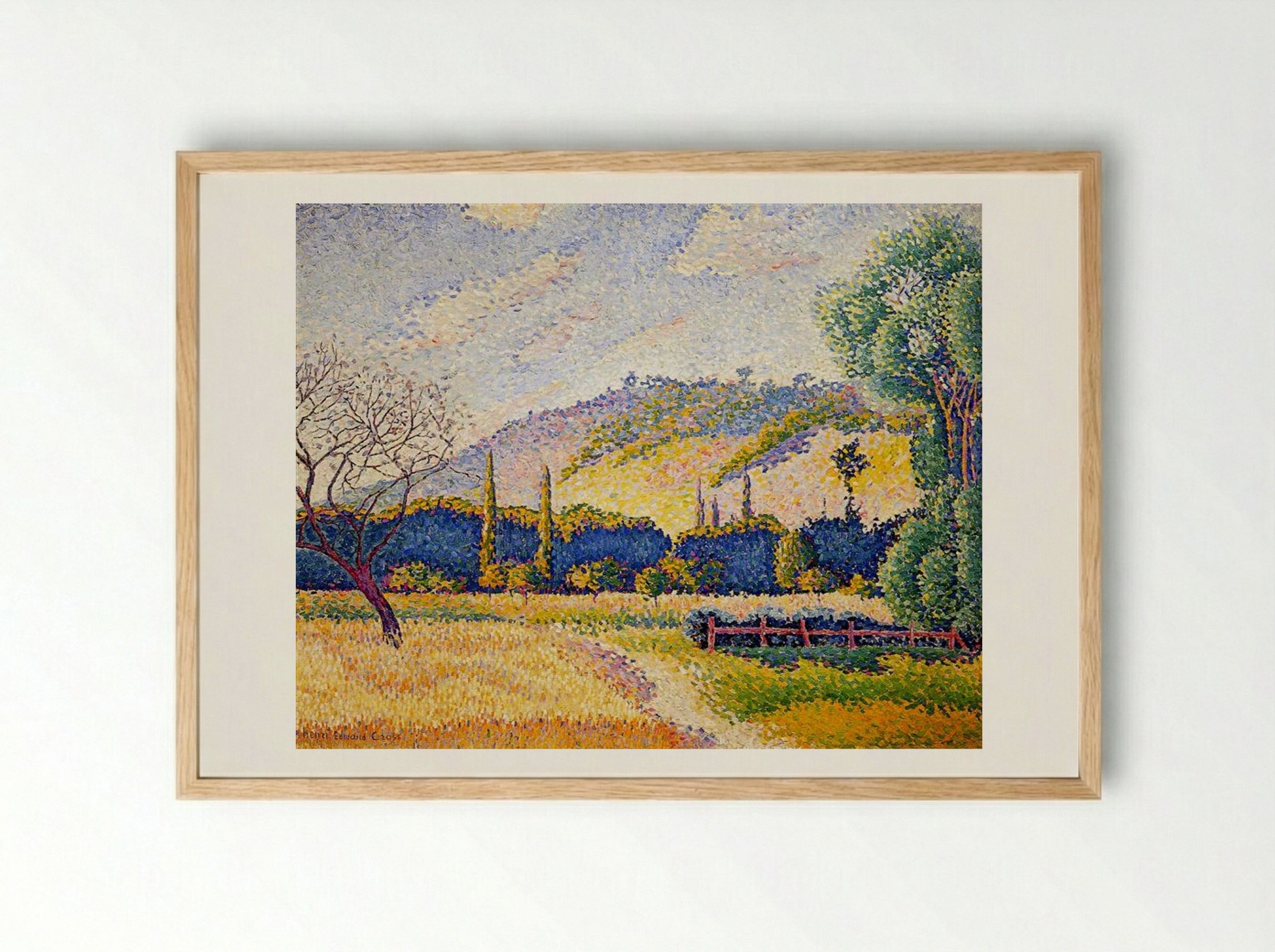 Landscape, St. Tropez - Henri-Edmond Cross - Framed Print Wood