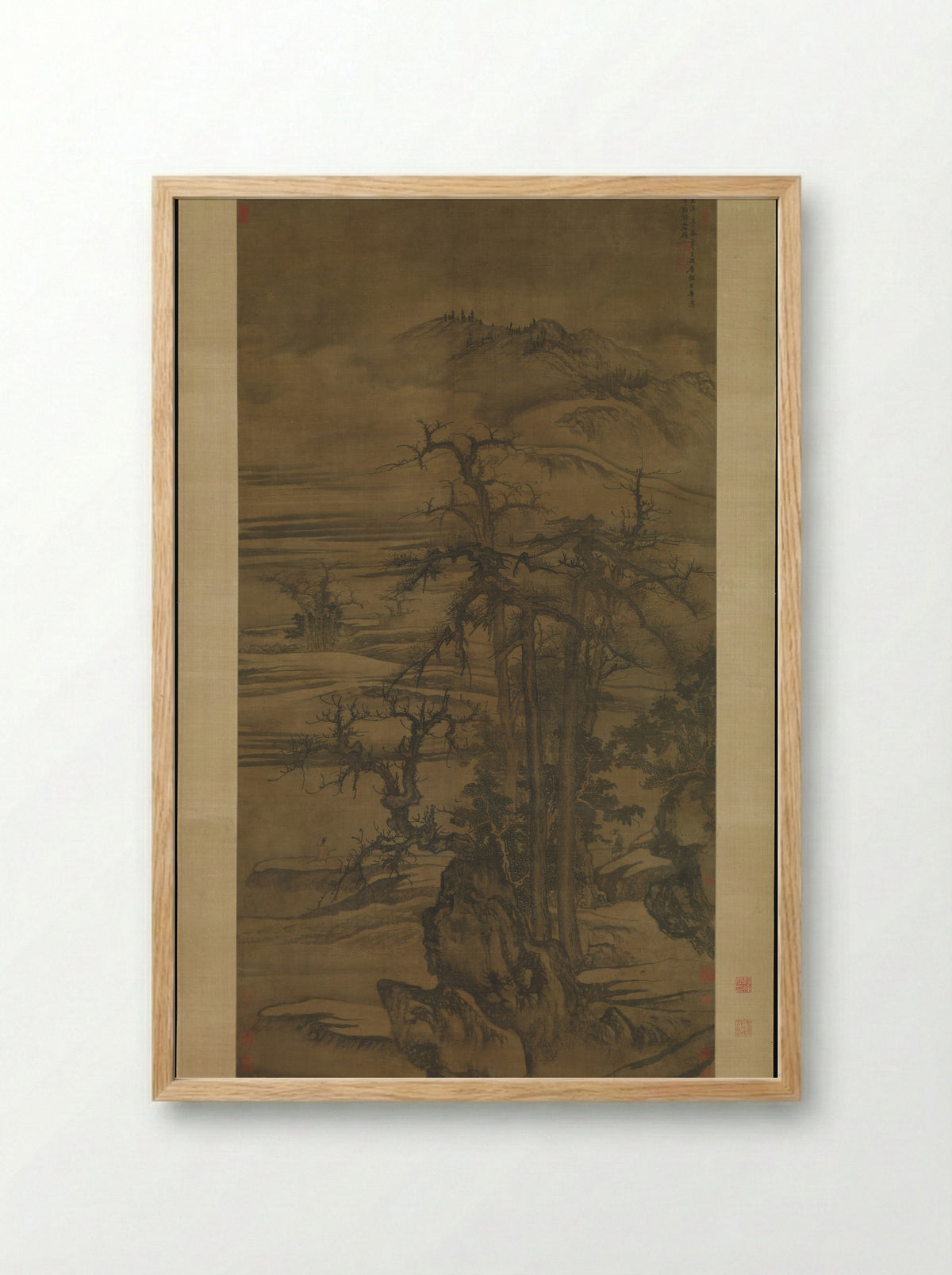 Landscape after a poem by Wang Wei - Tang Di - Framed Print Wood