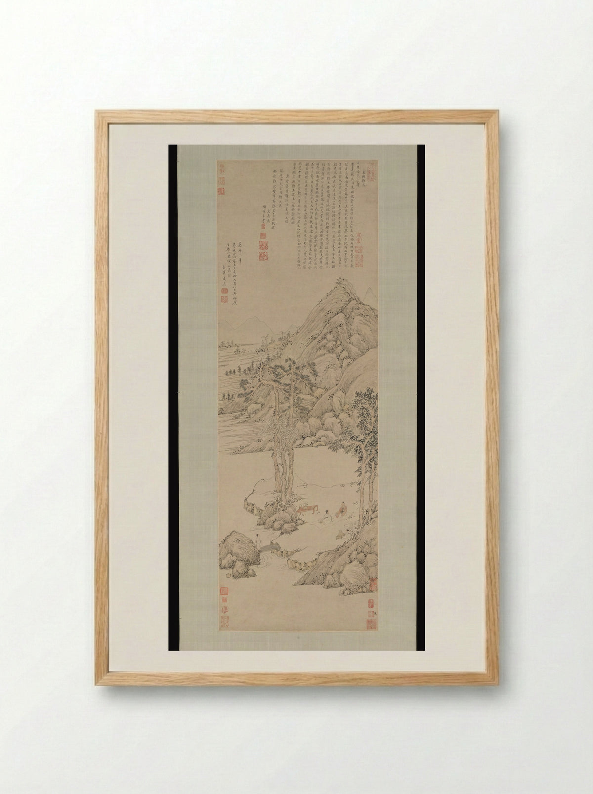 Landscape dedicated to Xiang Yuanbian - Wen Jia - Framed Print Wood