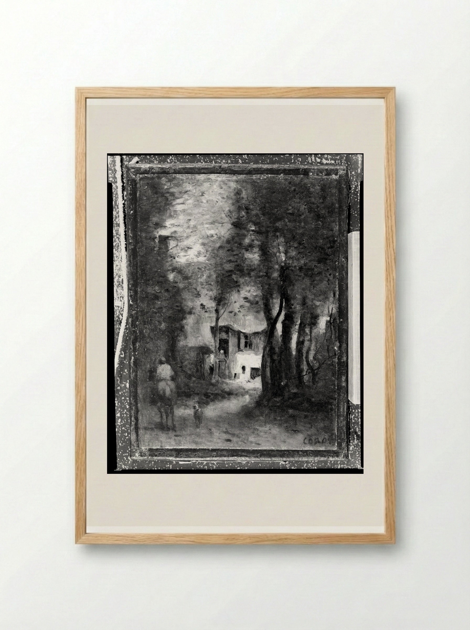Landscape in the Environs of Gournay-en-Bray - Jean-Baptiste-Camille Corot - Framed Print Wood