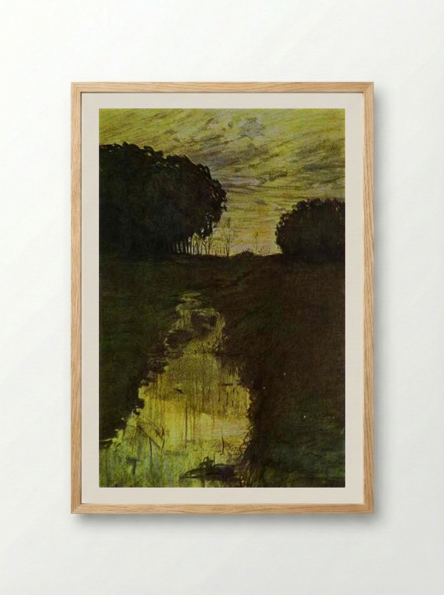 Landscape in the Evening. Martyshkino - Konstantin Somov - Framed Print Wood