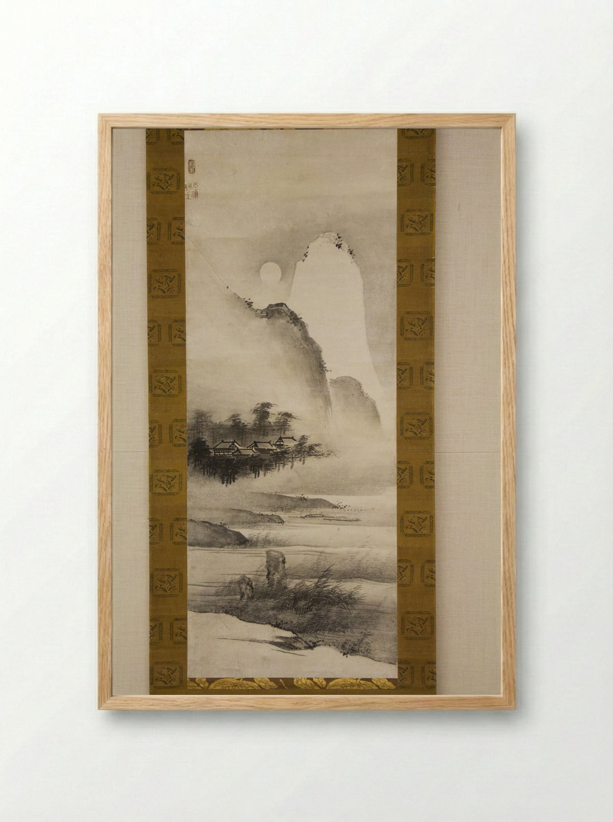 Landscape in the Moonlight - Yōgetsu - Framed Print Wood