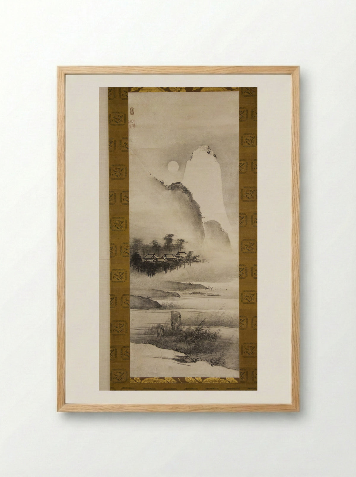 Landscape in the Moonlight - Yōgetsu - Framed Print Wood
