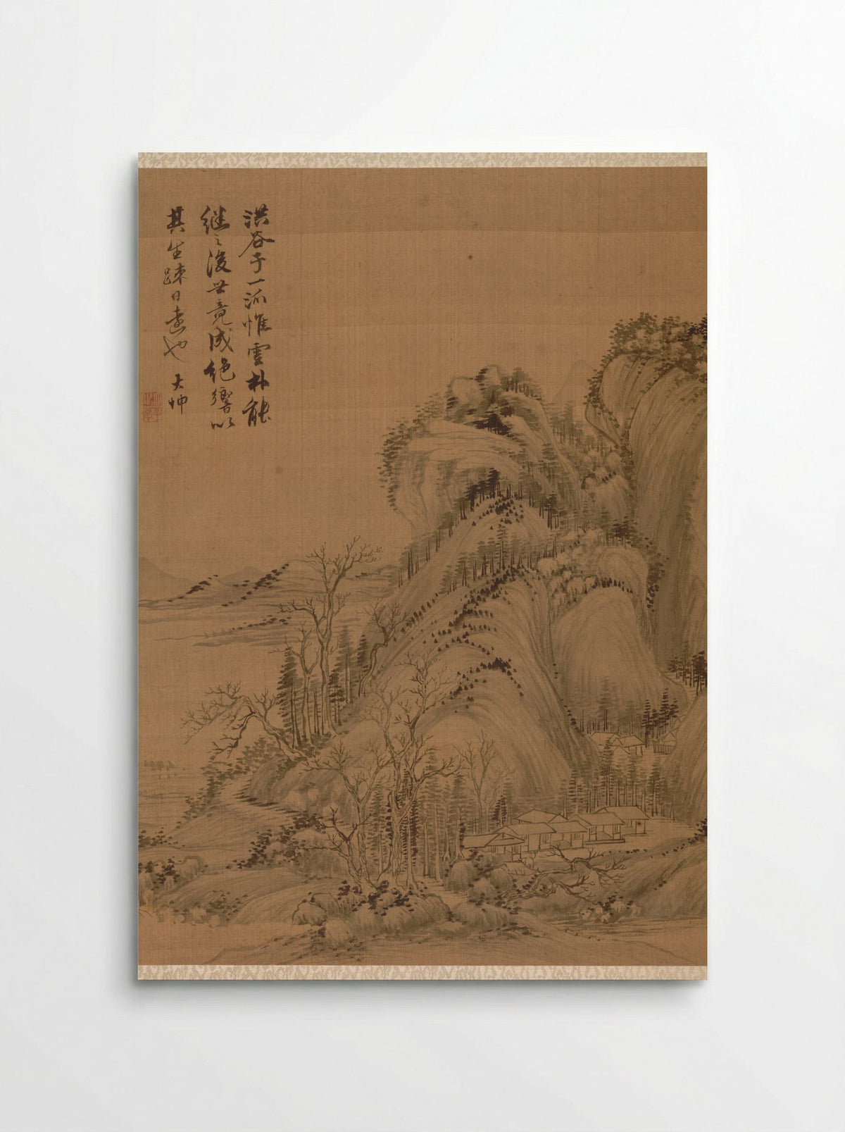 Landscape in the Style of Ching Hao - Zhai Dakun - Poster