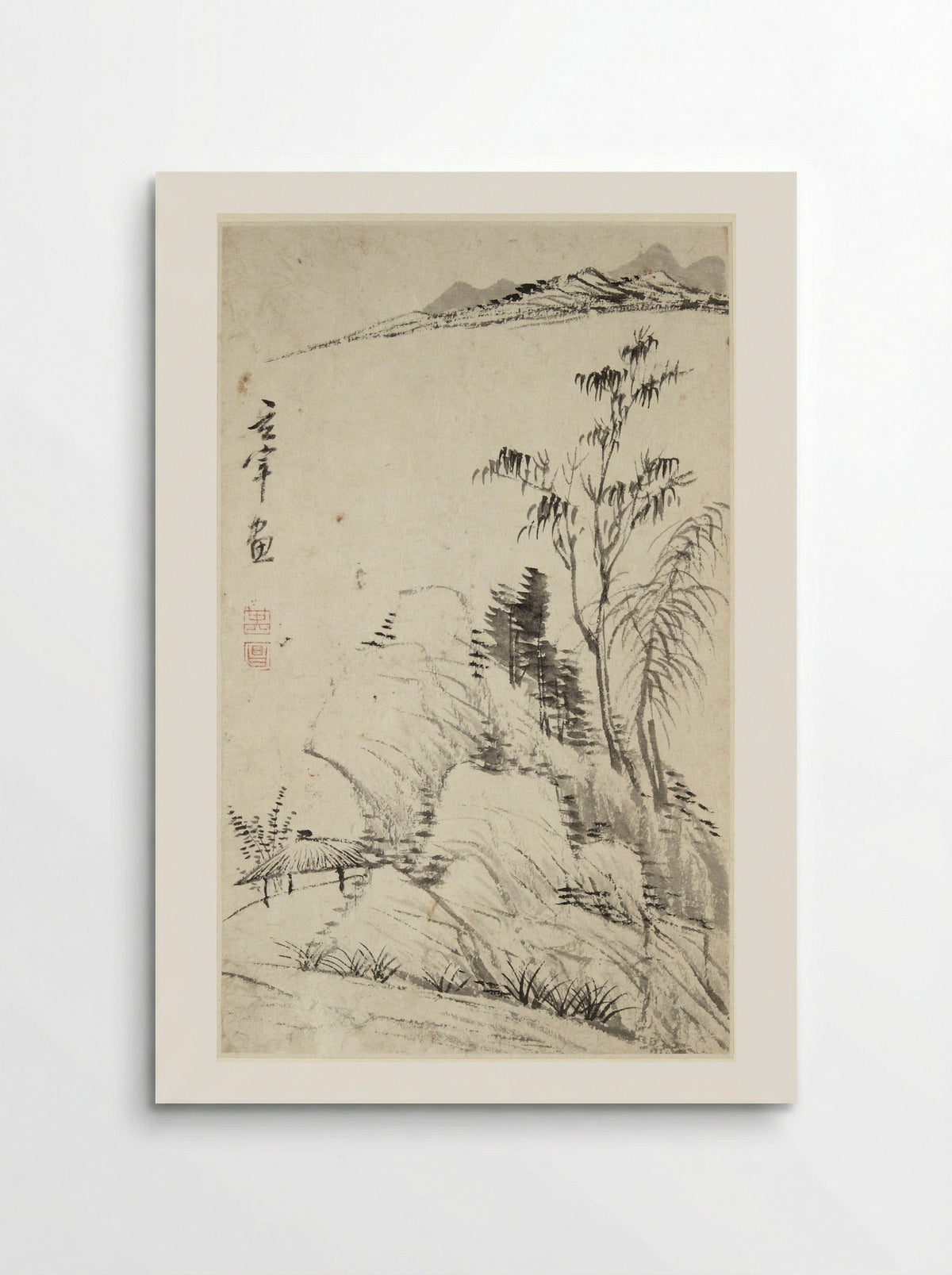Landscape in the Style of Ni Zan - Dong Qichang - Poster