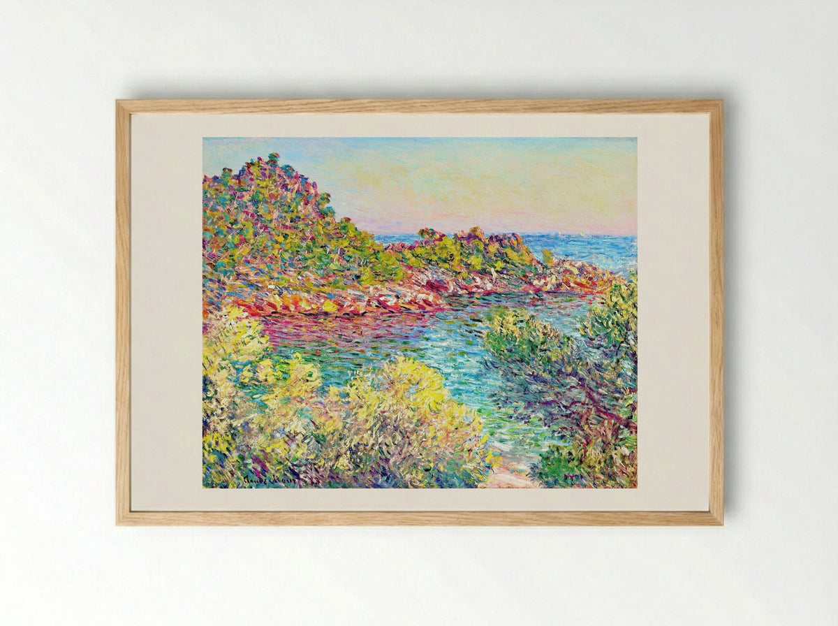 Landscape near Montecarlo - Claude Monet - Framed Print Wood