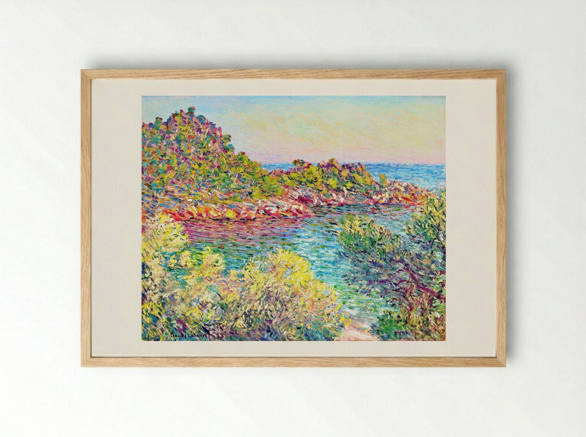 Landscape near Montecarlo - Claude Monet - Framed Print Wood