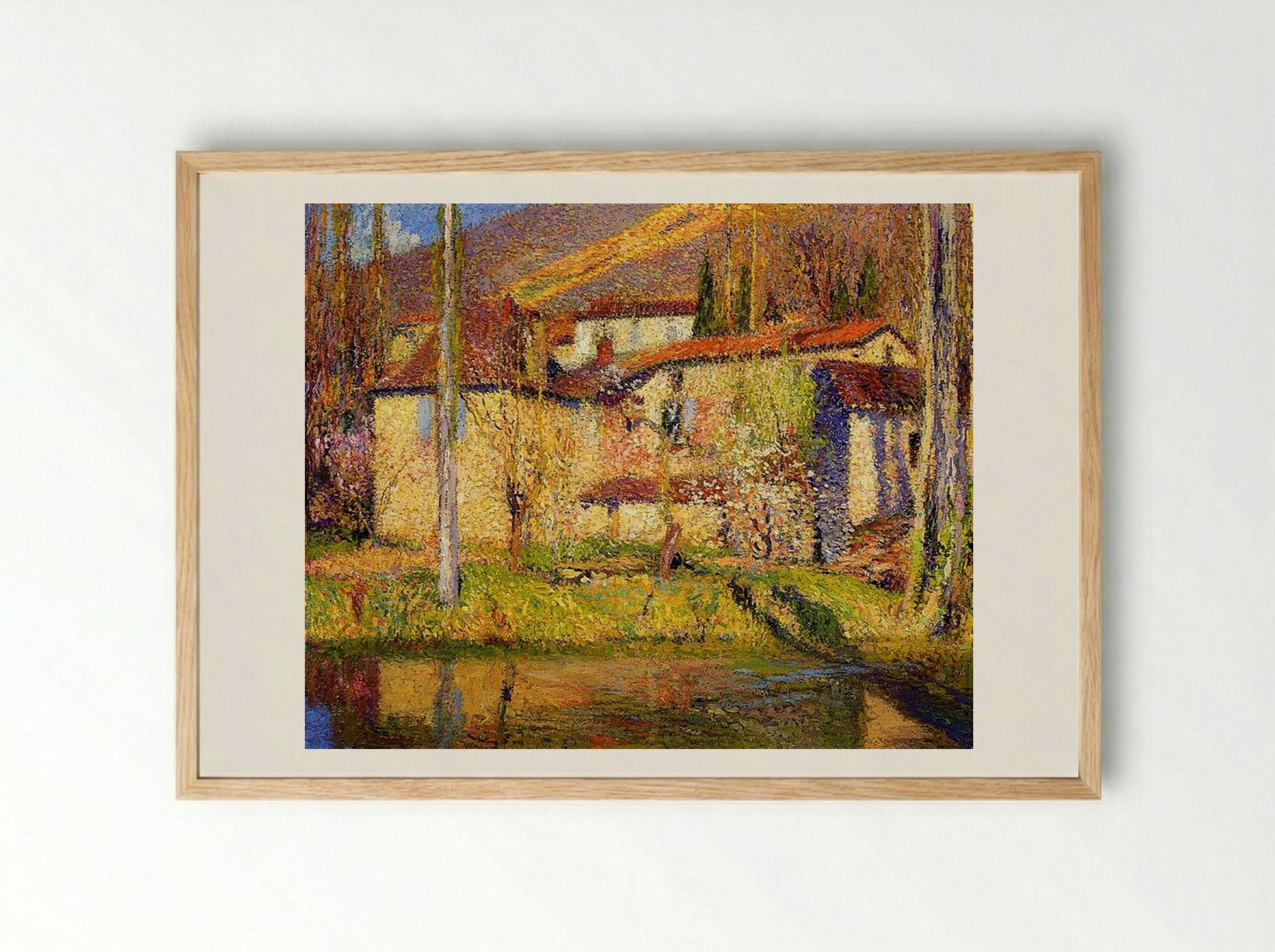 Landscape near Toulouse - Henri Martin - Framed Print Wood