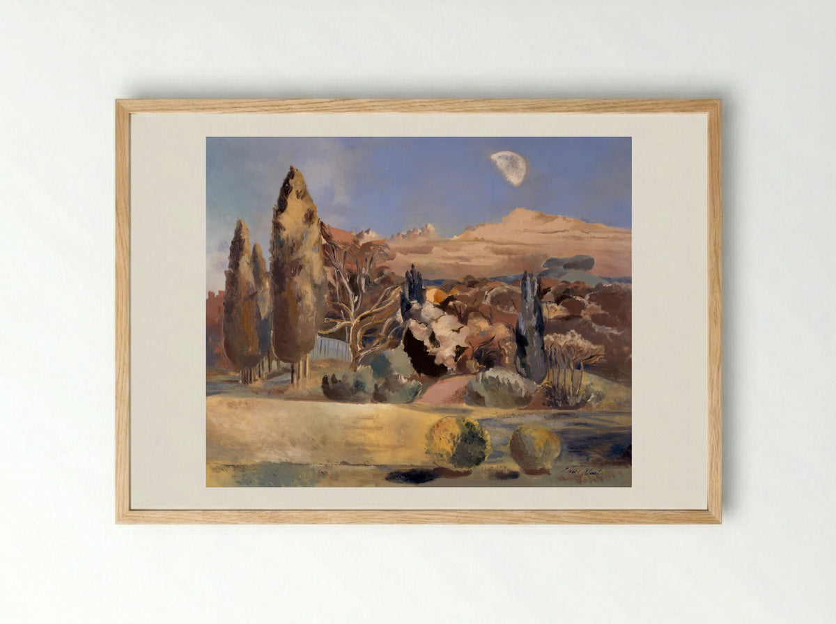 Landscape of the Moon's First Quarter - Paul Nash - Framed Print Wood