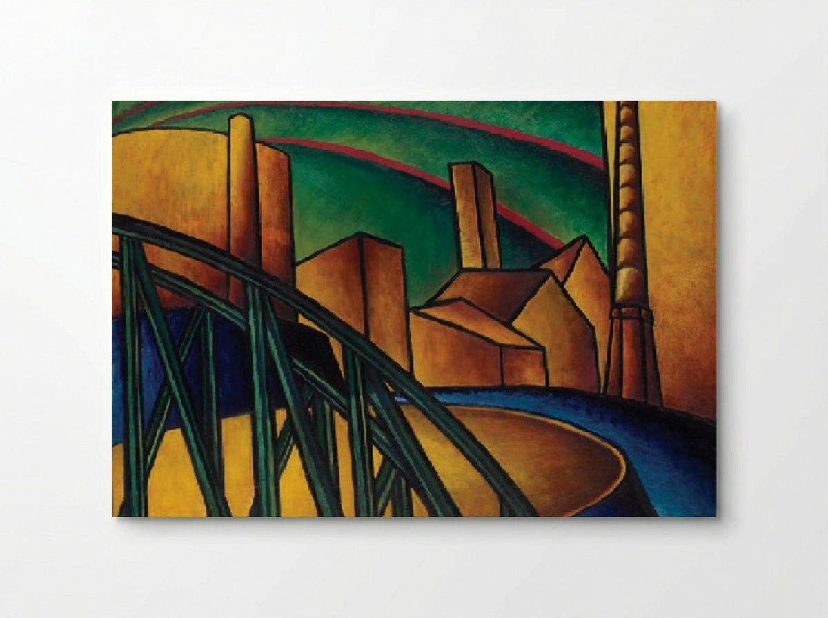 Landscape with Bridge at Óbuda Hajógyár - Laszlo Moholy-Nagy - Poster