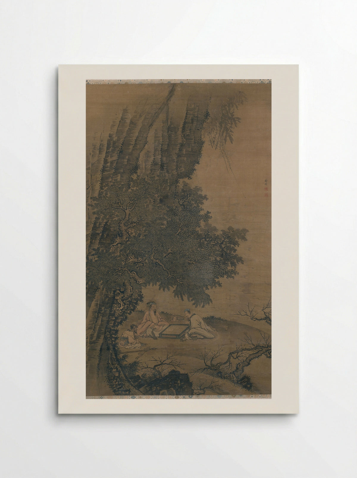 Landscape with Daoist Immortals Playing Weiqi - Dai Jin - Poster