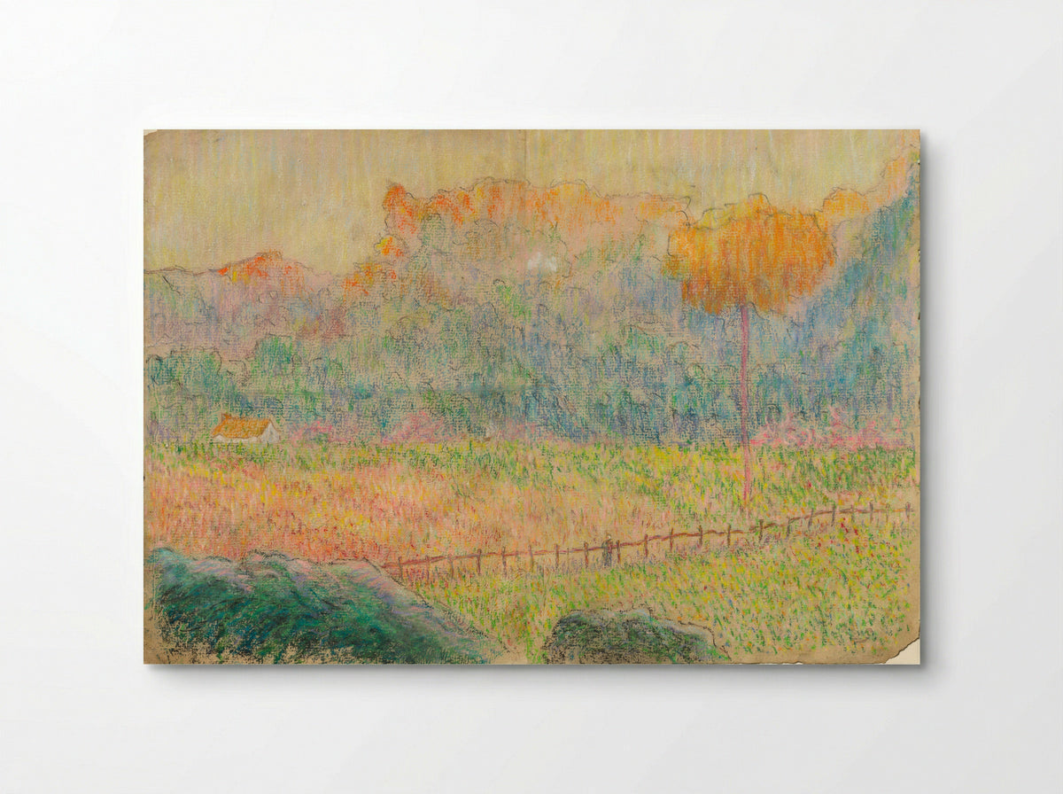 Landscape with Figure and Houses - Claude-Emile Schuffenecker - Poster