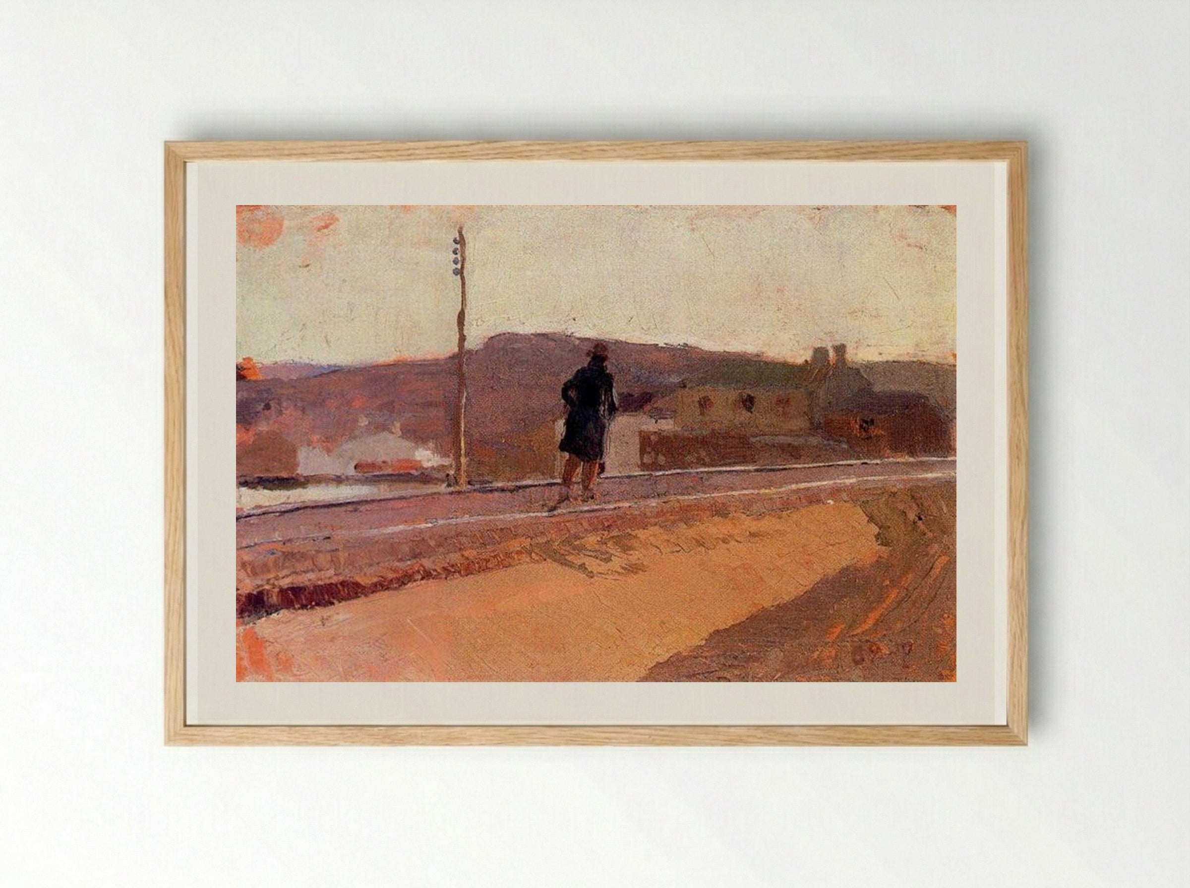 Landscape with Figure - Joaquín Sorolla - Framed Print Wood