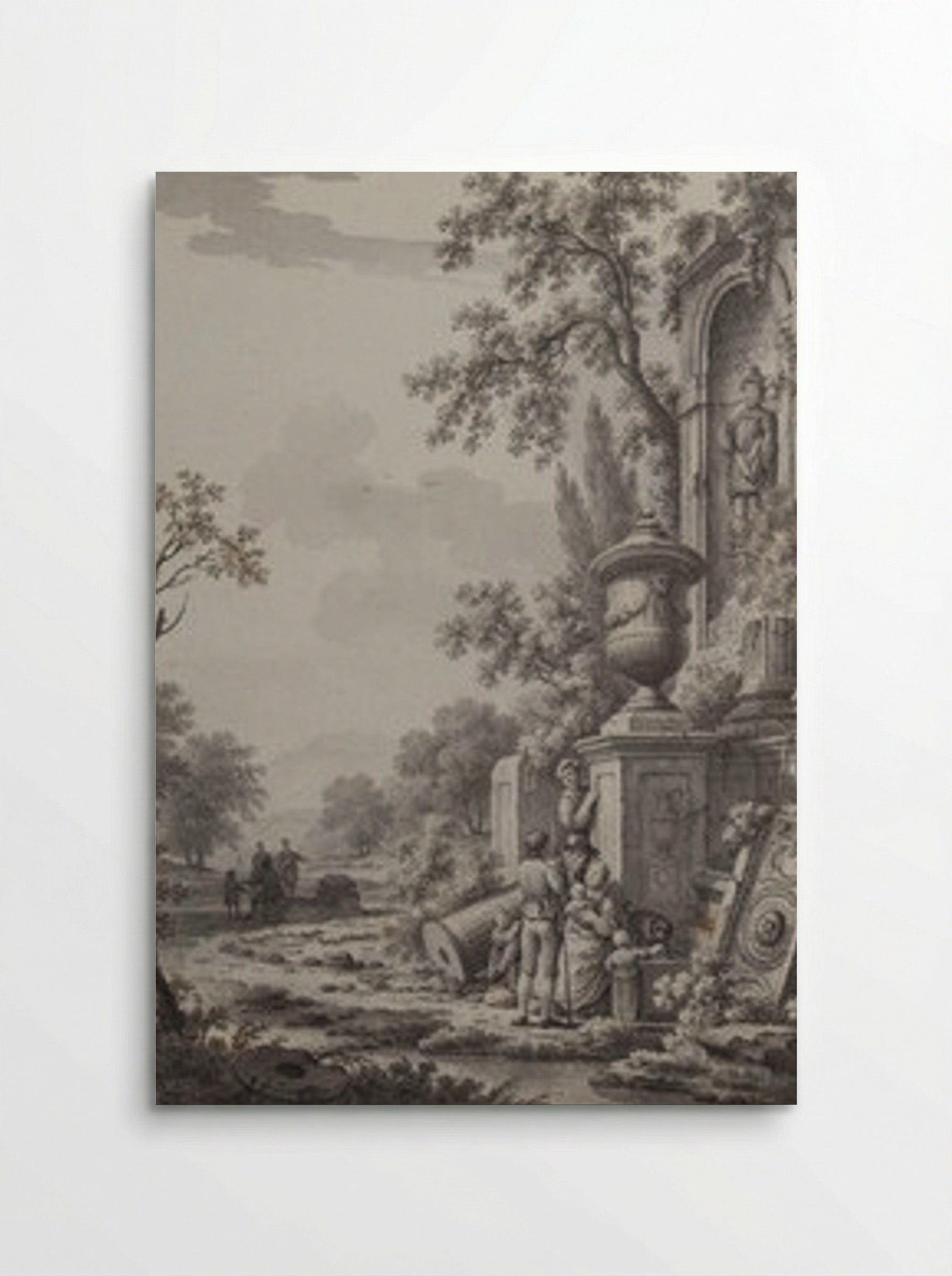 Landscape with Figures - Johann Heinrich Muntz - Poster