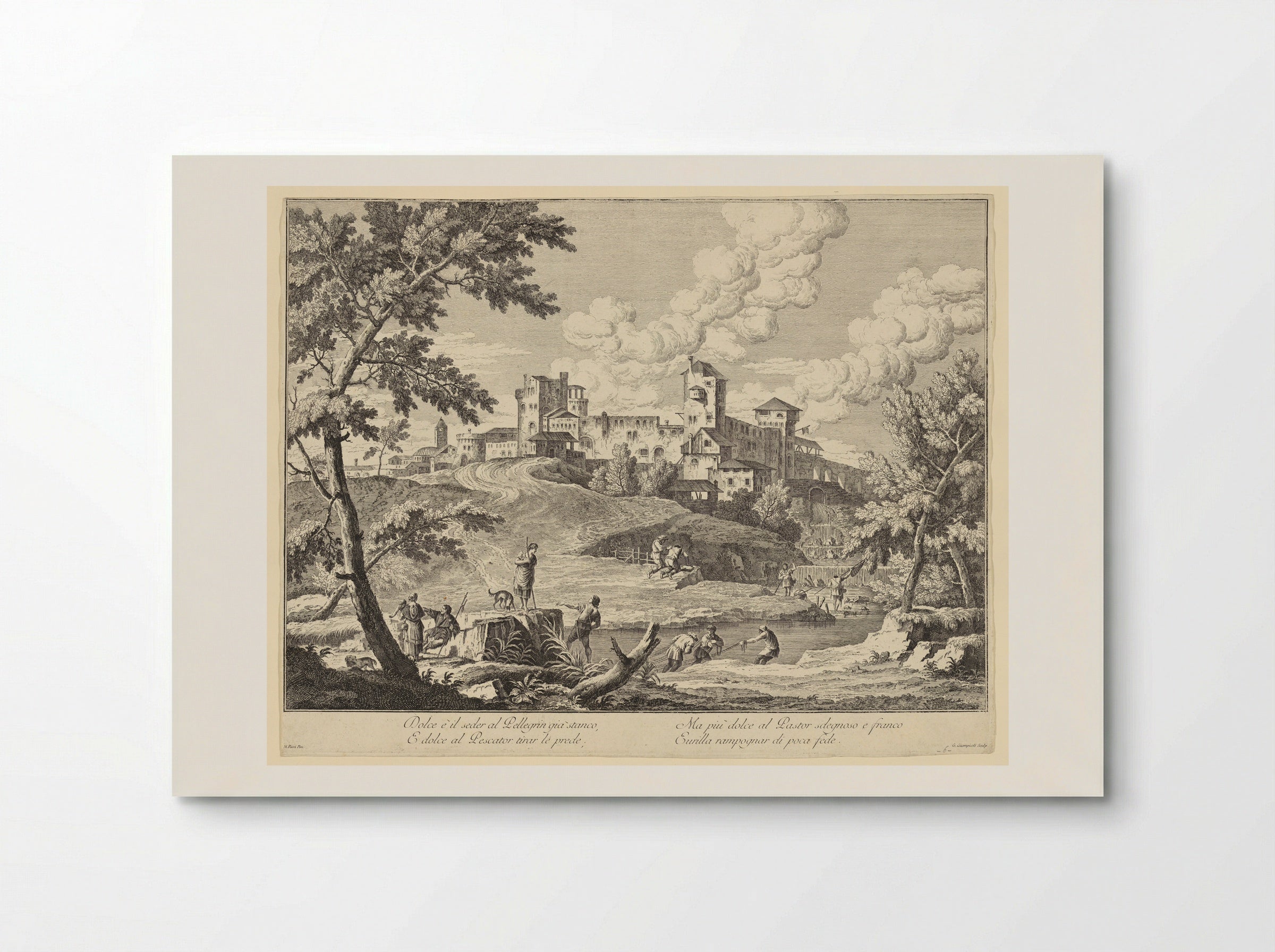 Landscape with Fishermen - Giuliano Giampiccoli - Poster
