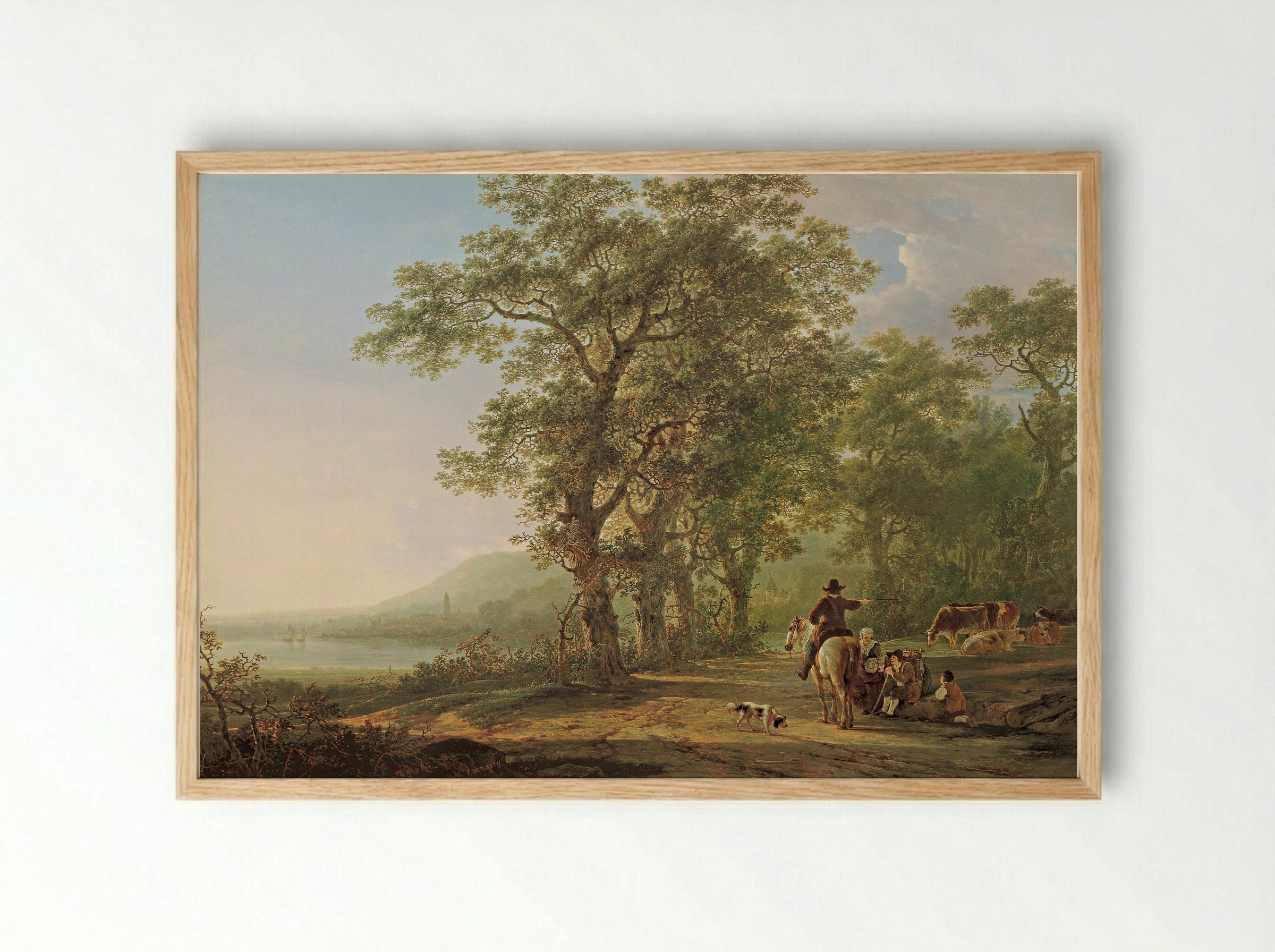 Landscape with Forest - Jacob van Strij - Framed Print Wood
