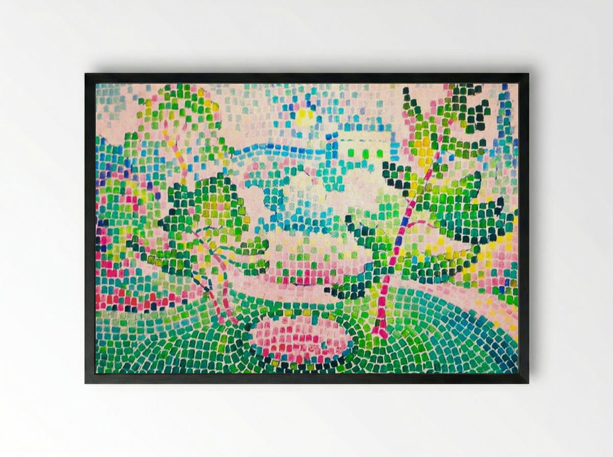 Landscape with Fountain - Jean Metzinger - Framed Print Black