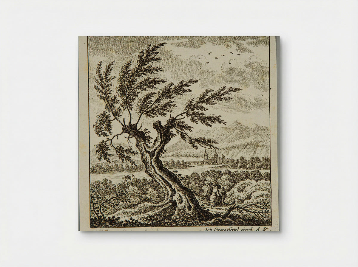 Landscape with Large Tree - Johann Caspar Ulinger - Poster