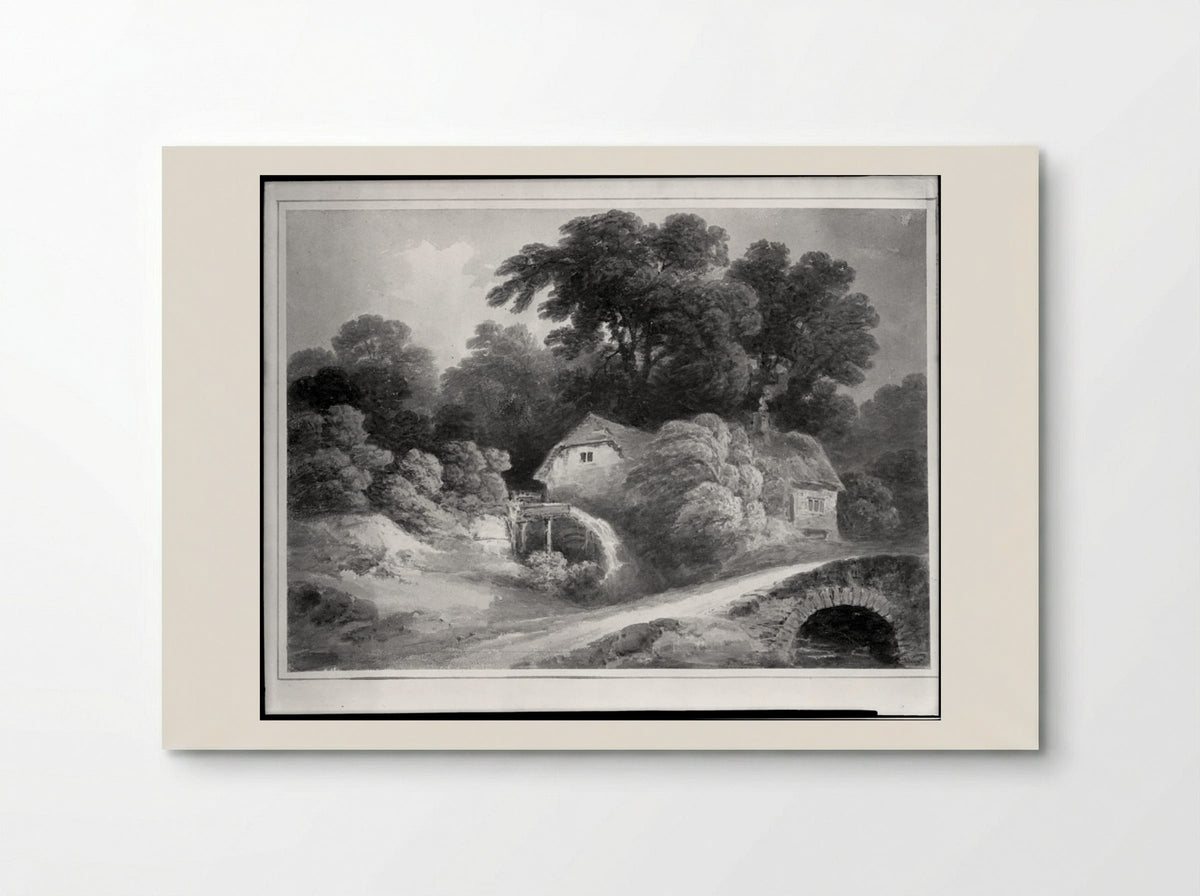 Landscape with Mill and Bridge - Francis Nicholson - Poster