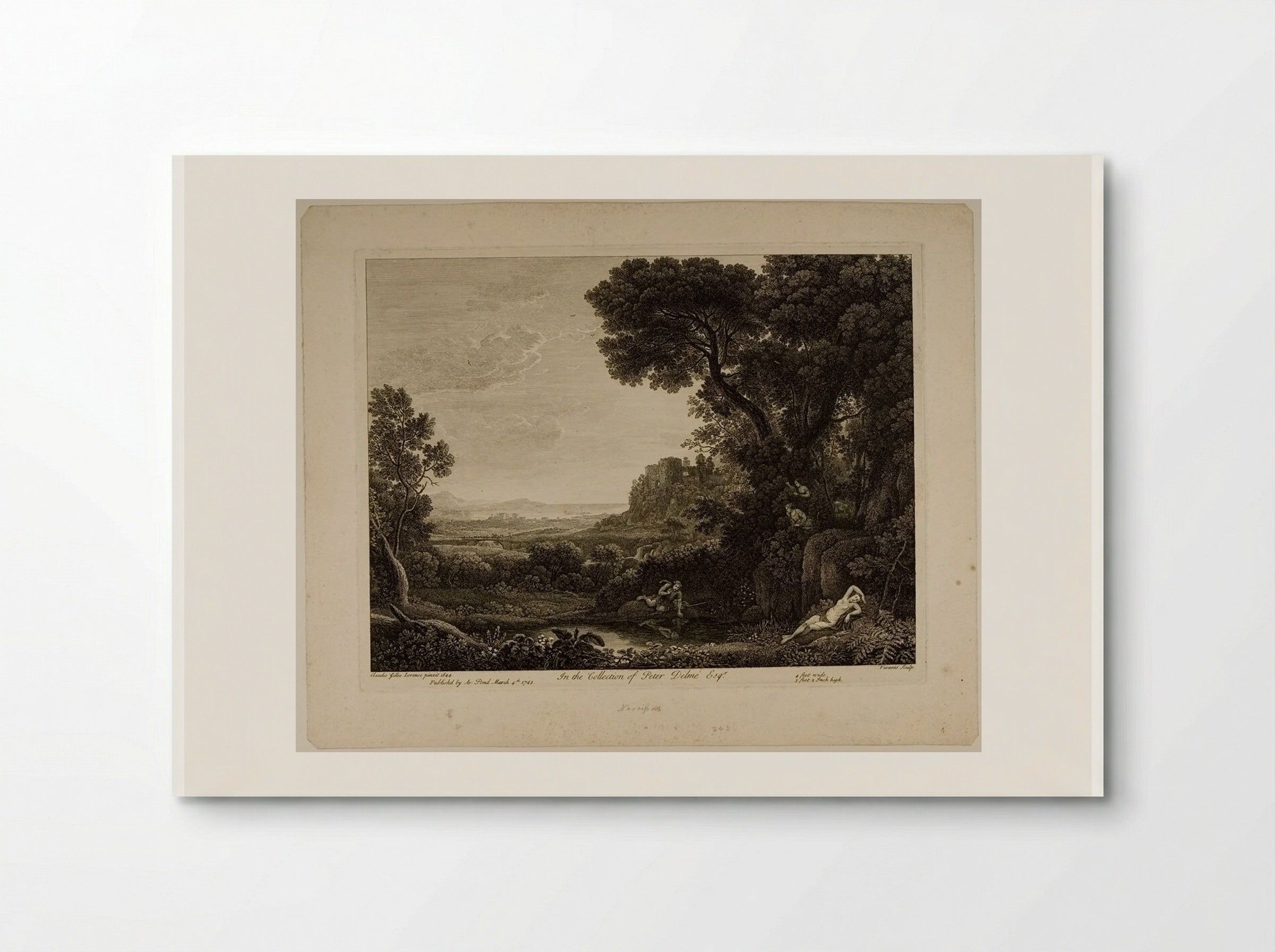 Landscape with Narcissus - François Vivares - Poster