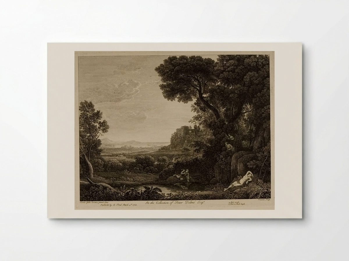 Landscape with Narcissus - François Vivares - Poster