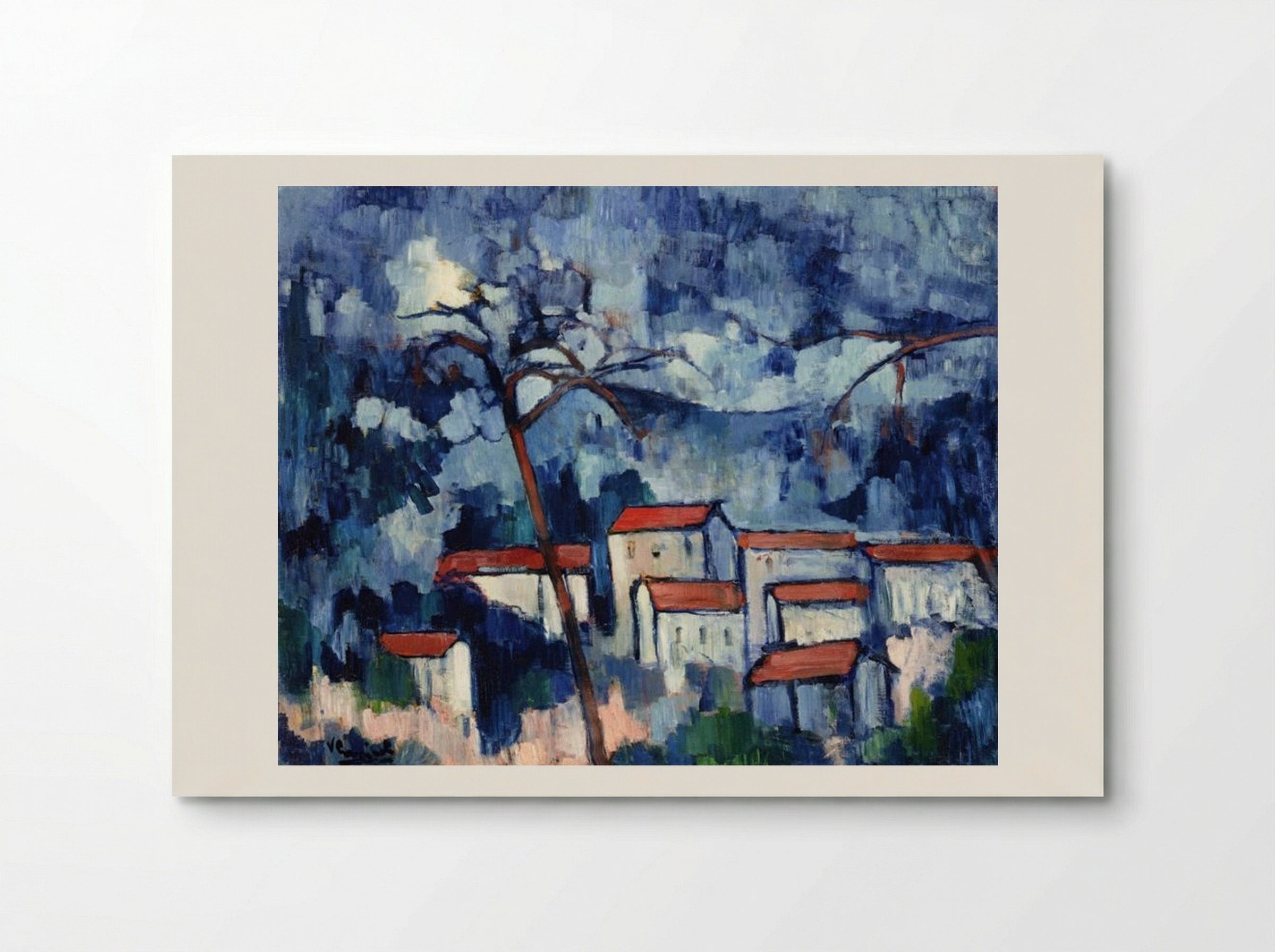 Landscape with Red Roofs - Maurice de Vlaminck - Poster
