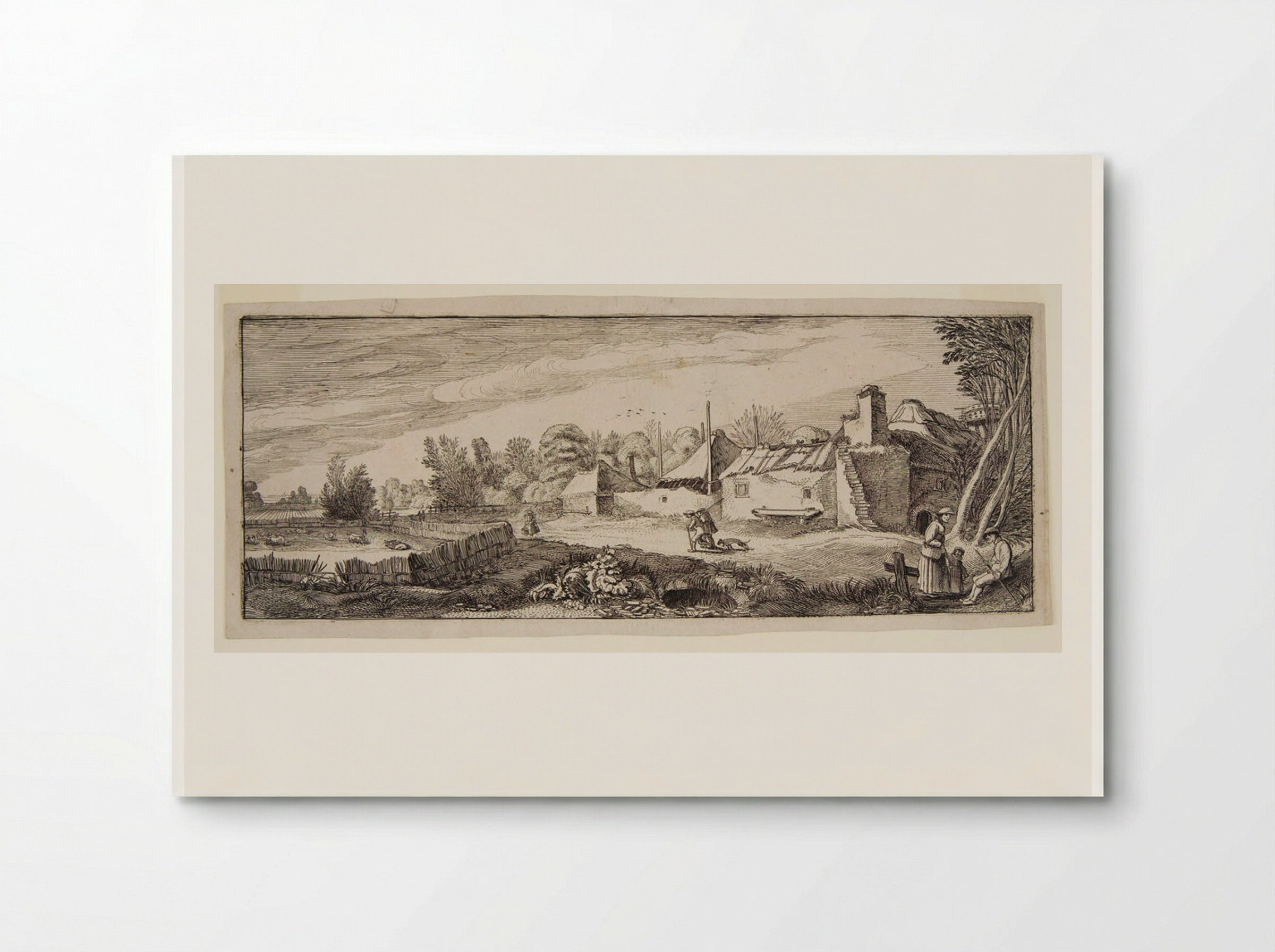 Landscape with Ruins of a Tower and a Bridge - Jan van de Velde II - Poster