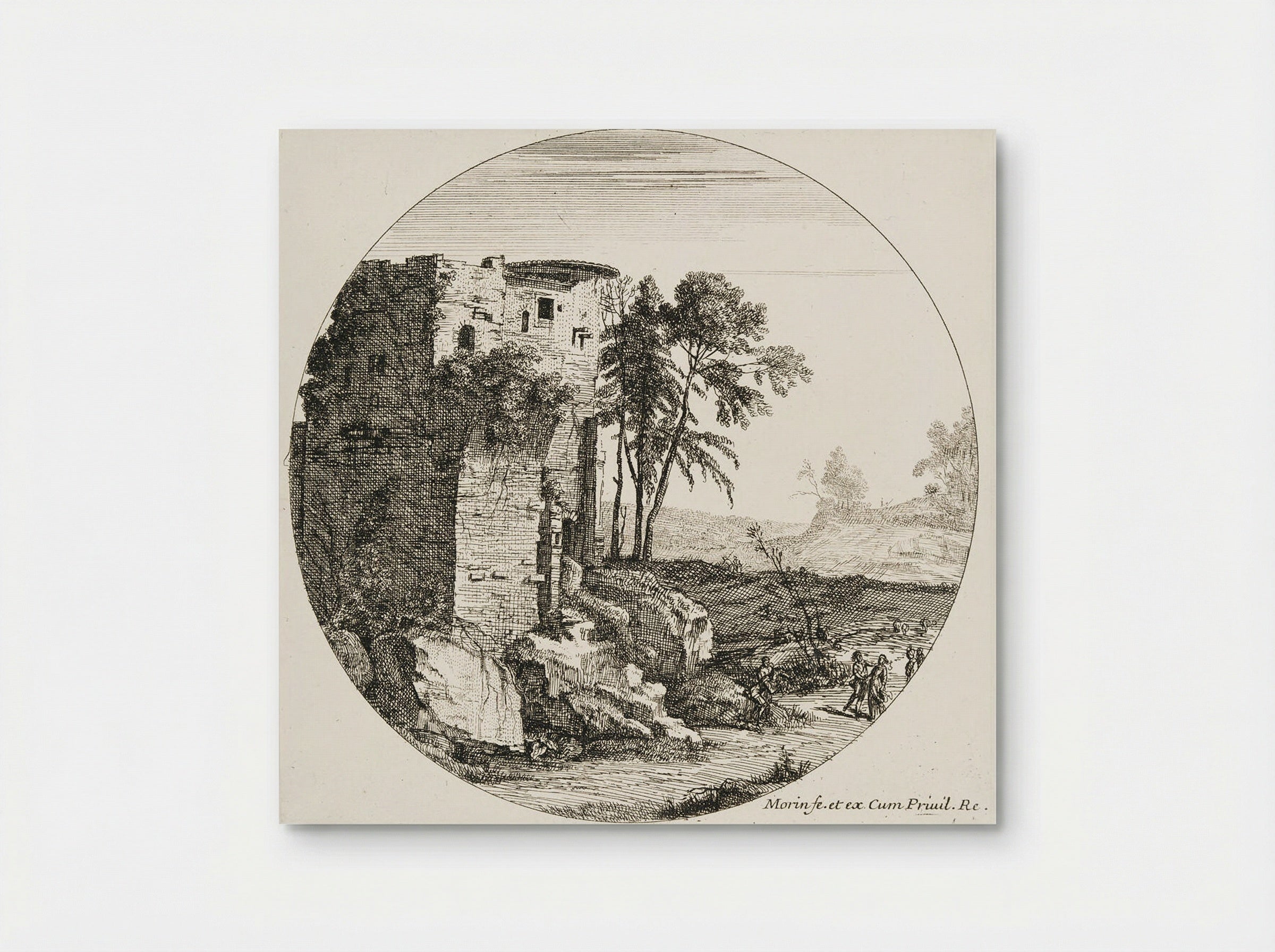 Landscape with Ruins - Jean Morin - Poster