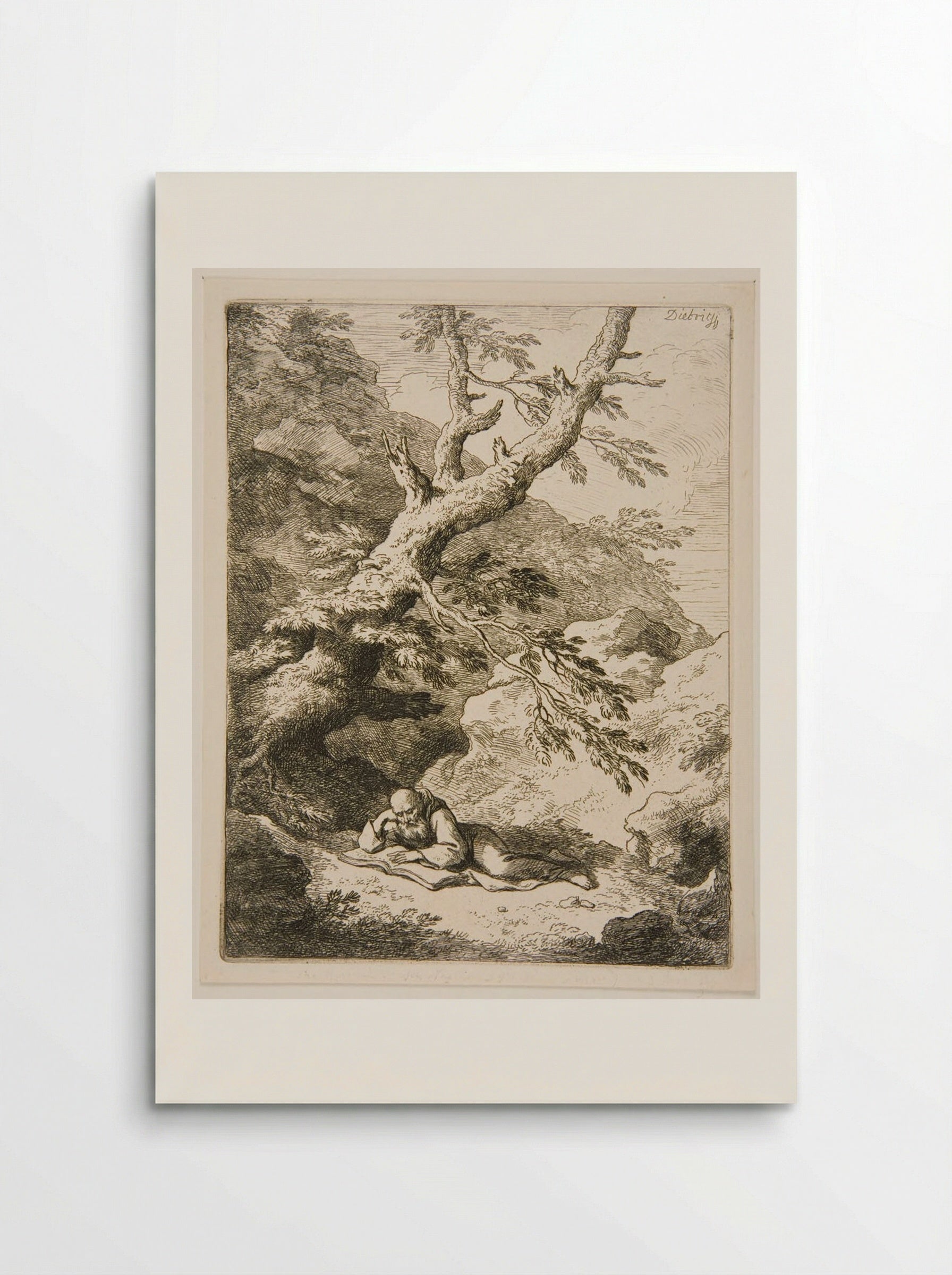 Landscape with Saint Francis - Christian Wilhelm Ernst Dietrich - Poster