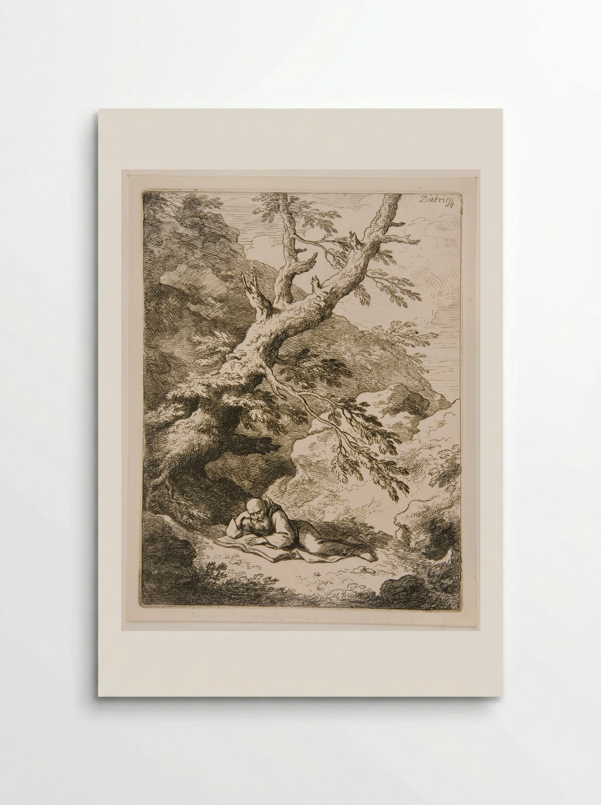 Landscape with Saint Francis - Christian Wilhelm Ernst Dietrich - Poster