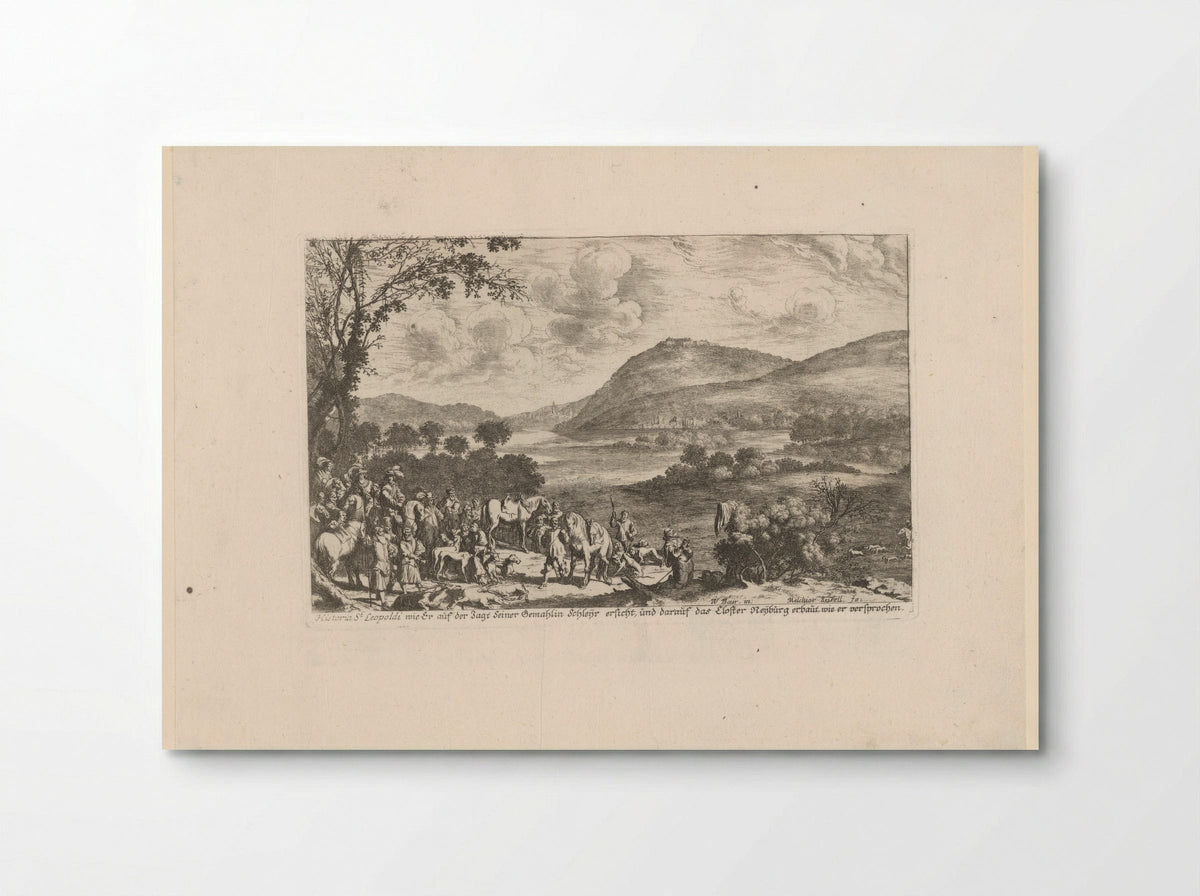 Landscape with Saint Leopold Vowing to Build a Monastery - Johann Ulrich Kraus - Poster