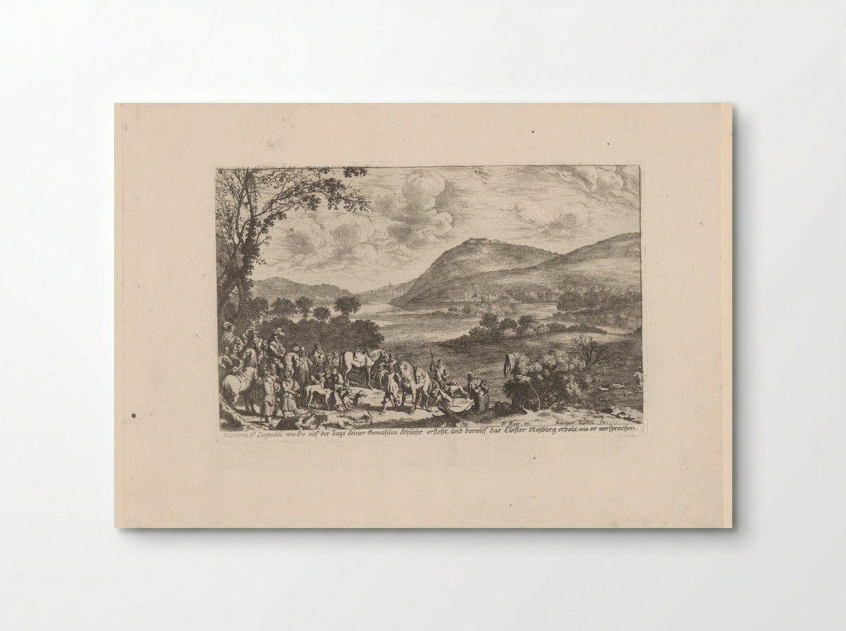 Landscape with Saint Leopold Vowing to Build a Monastery - Johann Ulrich Kraus - Poster