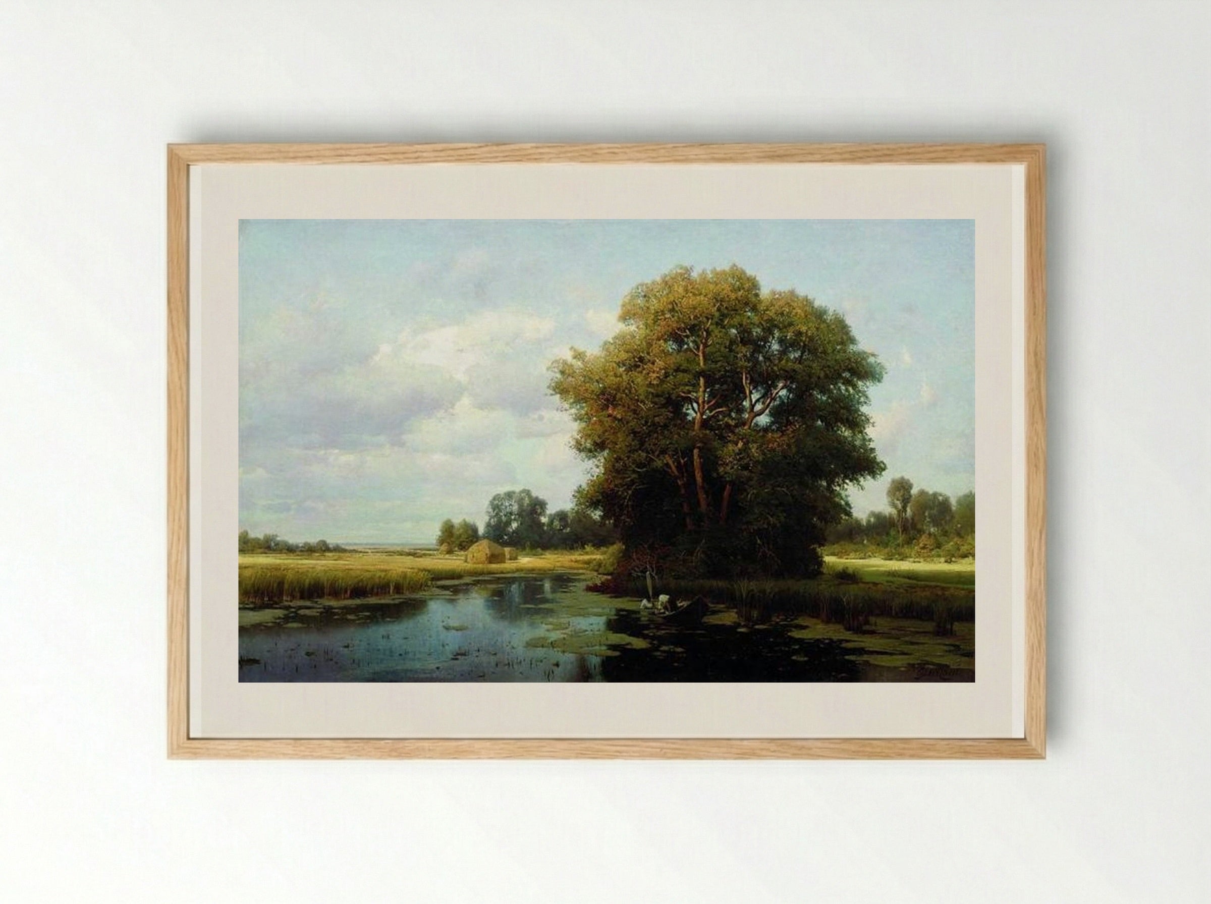 Landscape with Swamp - Volodymyr Orlovsky - Framed Print Wood