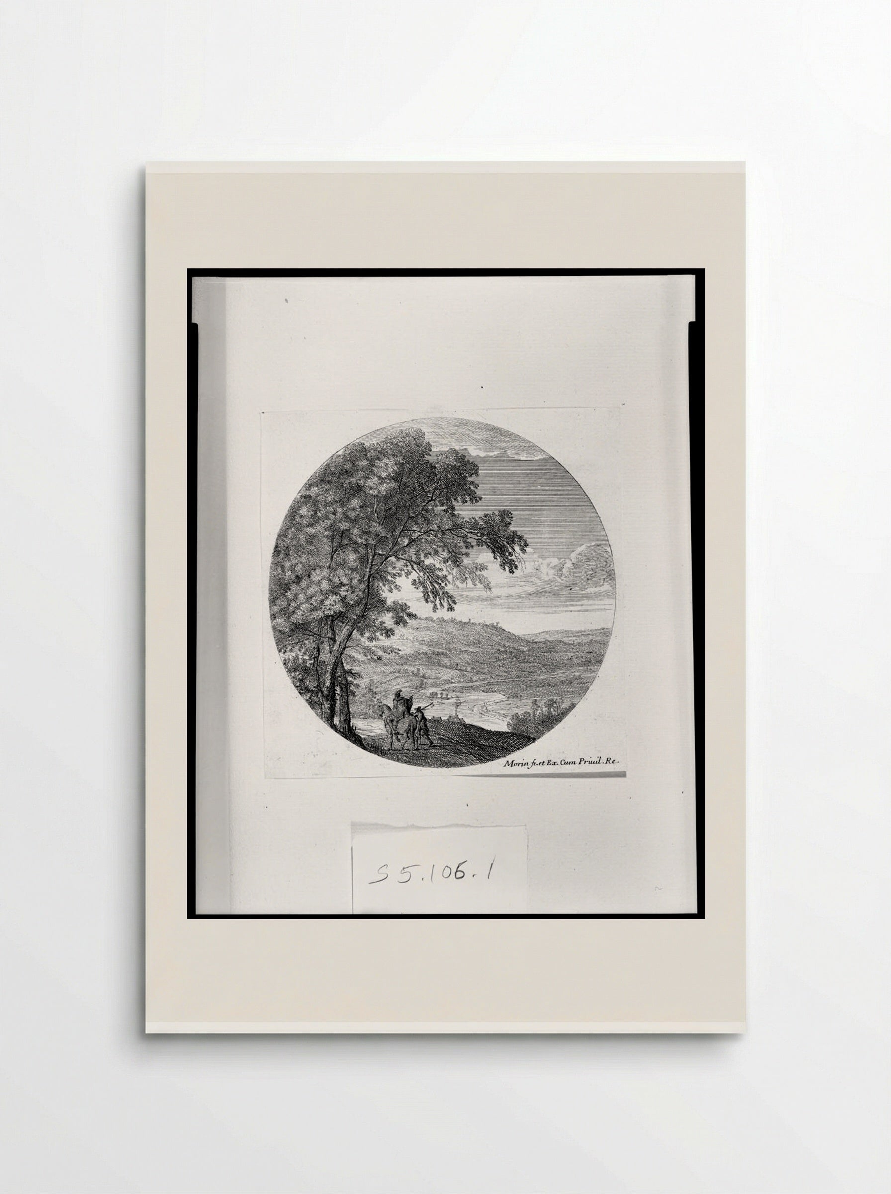 Landscape with Travelers, a River in the Distance - Jean Morin - Poster