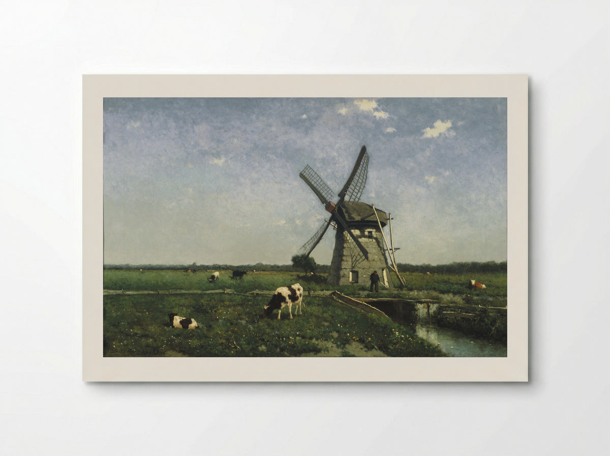 Landscape with Windmill near Schiedam - Johan Hendrik Weissenbruch - Poster