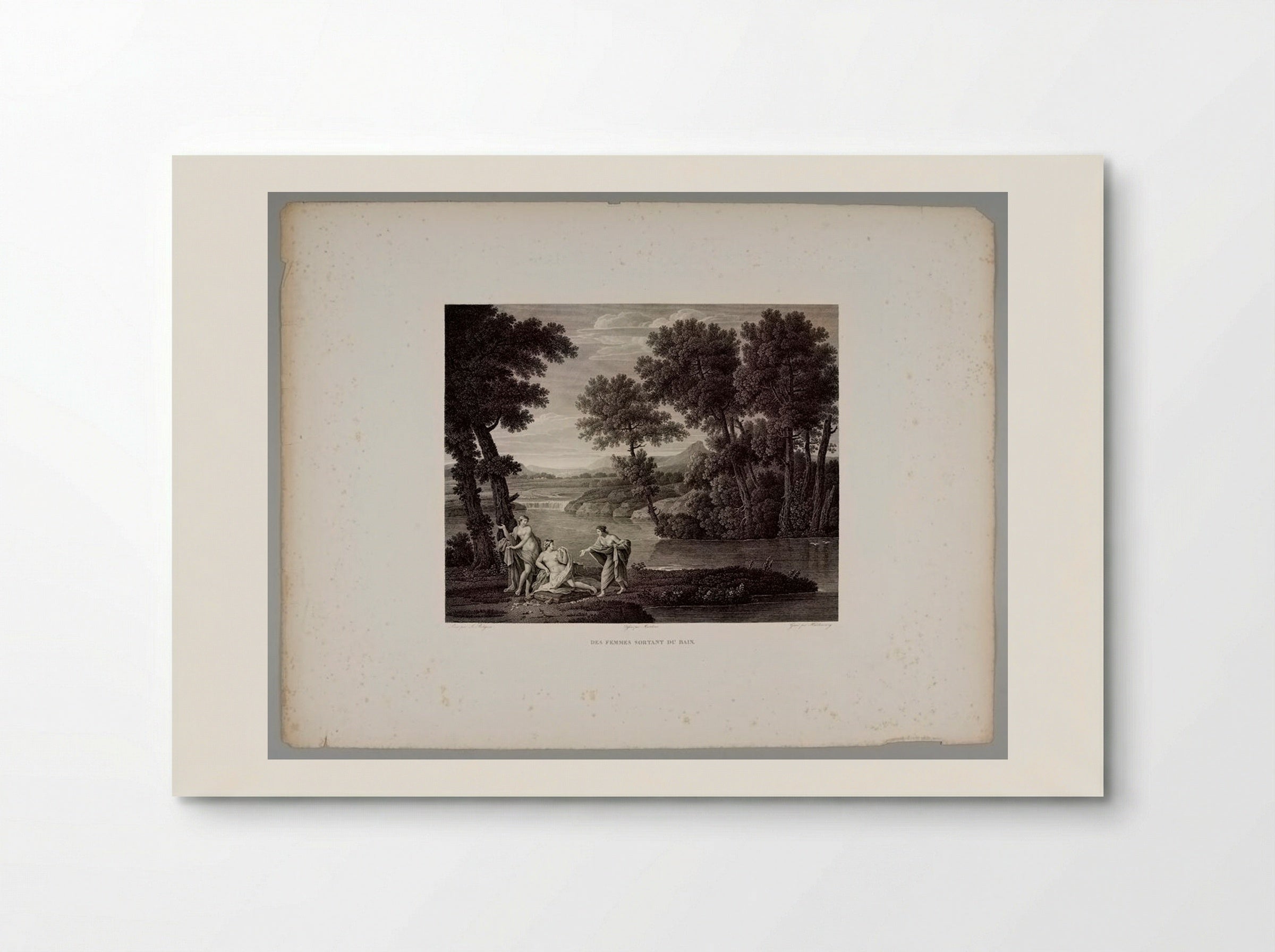 Landscape with Women Leaving Their Bath - Christian Haldenwang - Poster