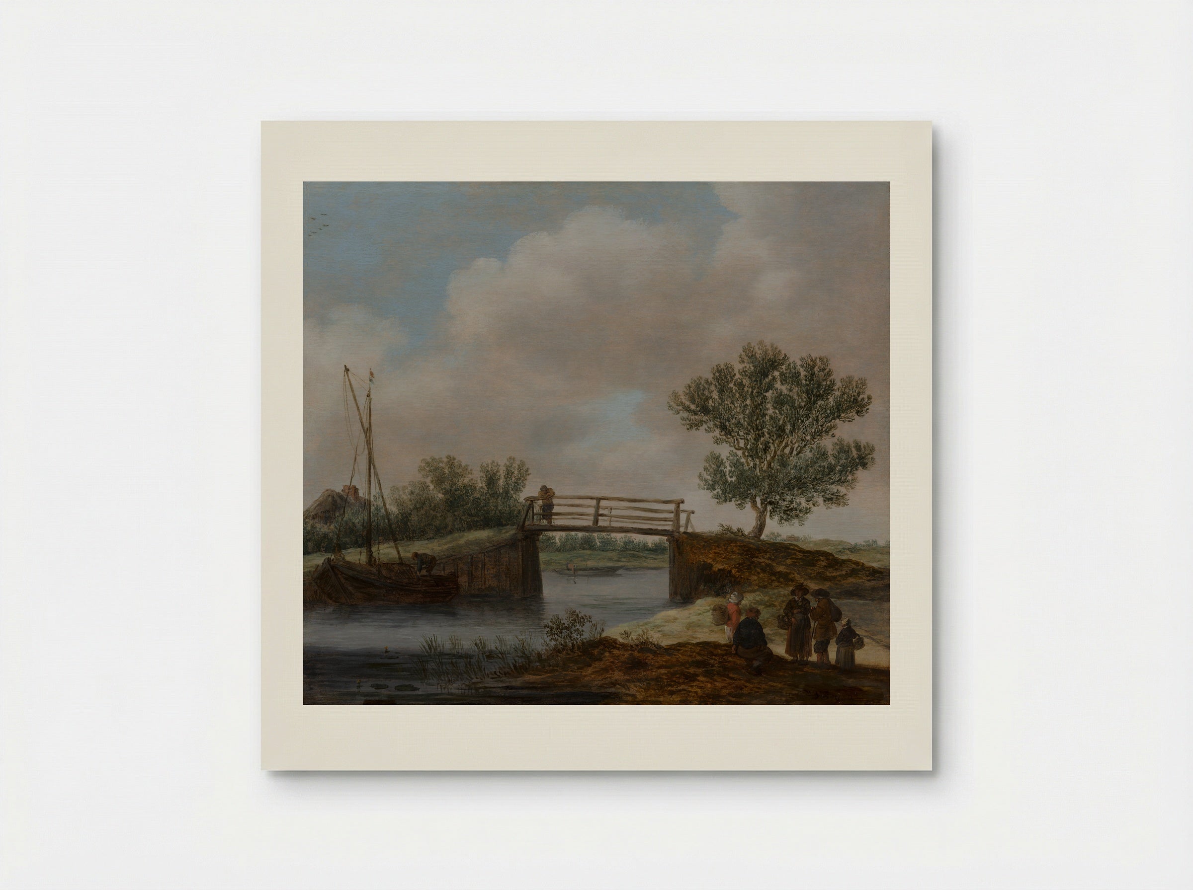 Landscape with a Bridge - Jan van Goyen - Poster