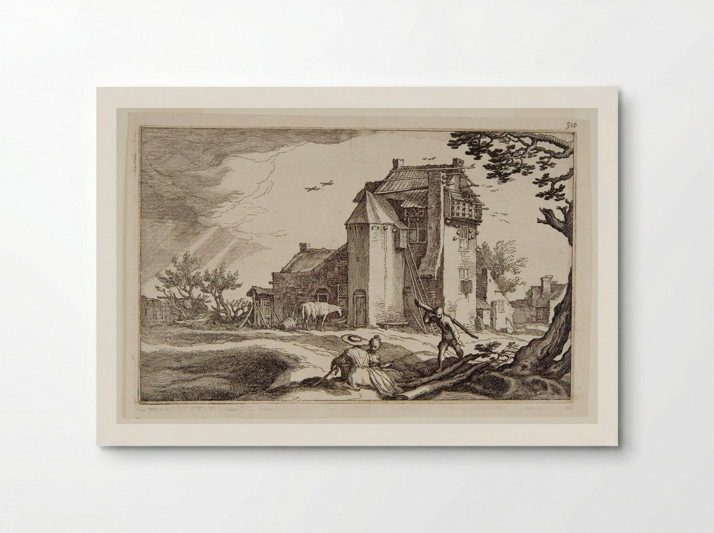 Landscape with a Dovecote - Boetius Adamsz. Bolswert - Poster