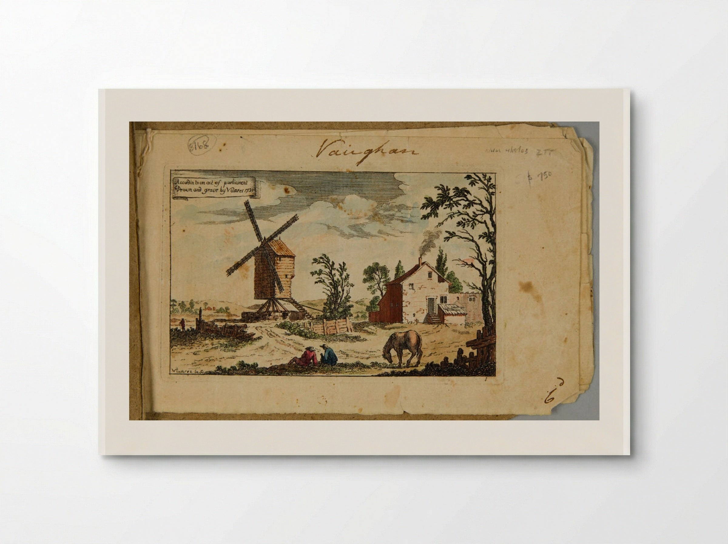 Landscape with a Farmhouse and a Wooden Windmill - François Vivares - Poster