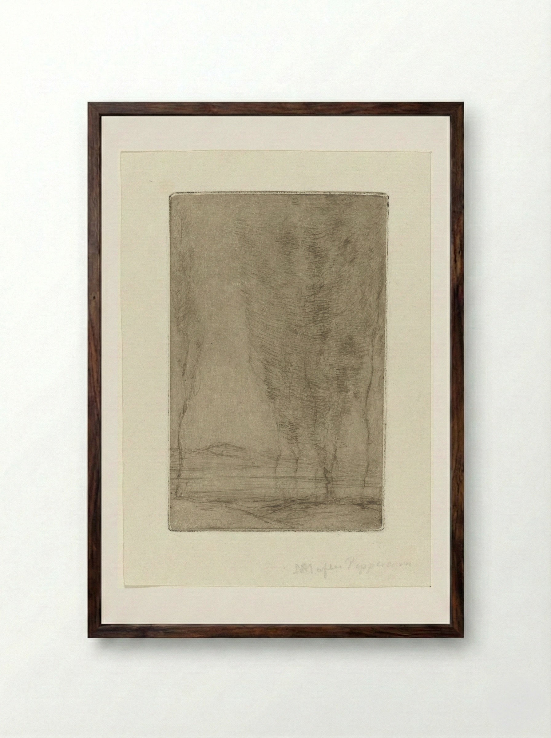 Landscape with a Low Horizon - Matthijs Maris - Framed Print Dark Wood