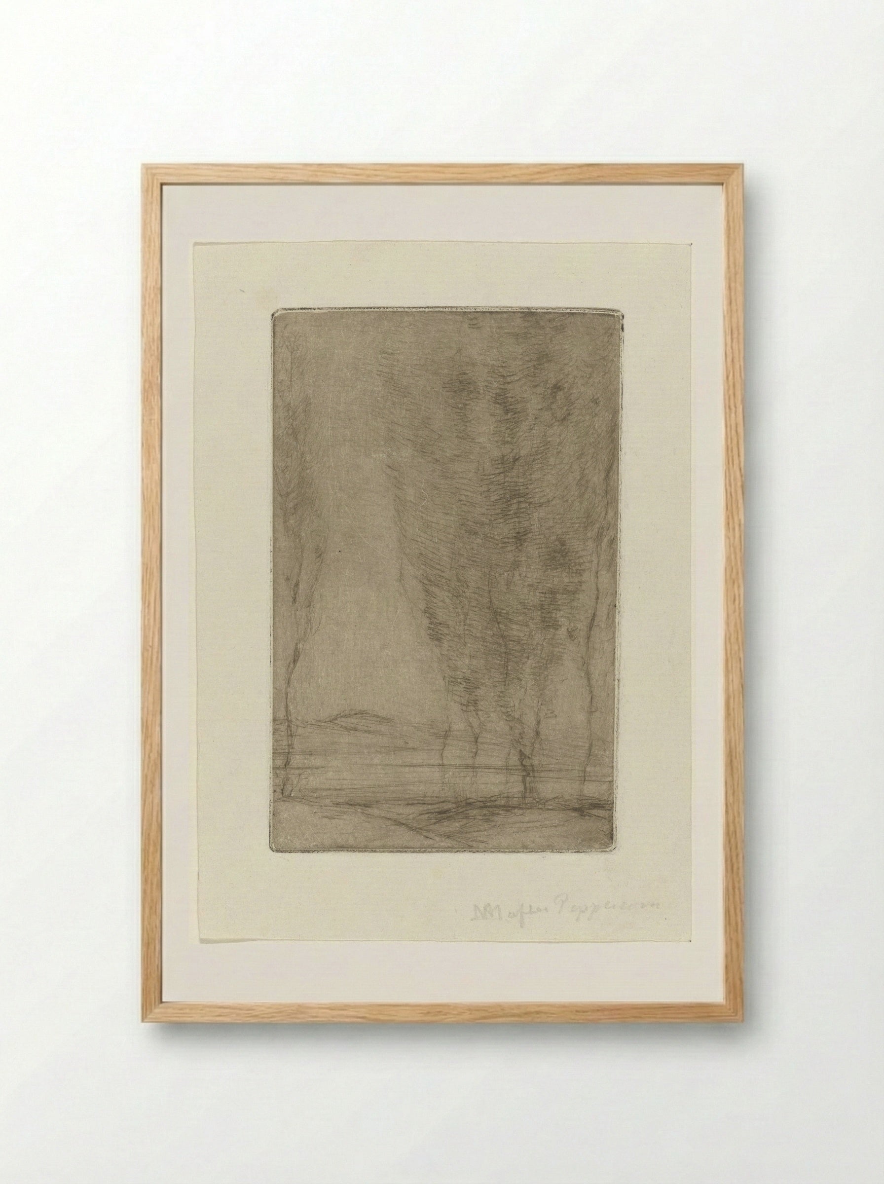 Landscape with a Low Horizon - Matthijs Maris - Framed Print Wood