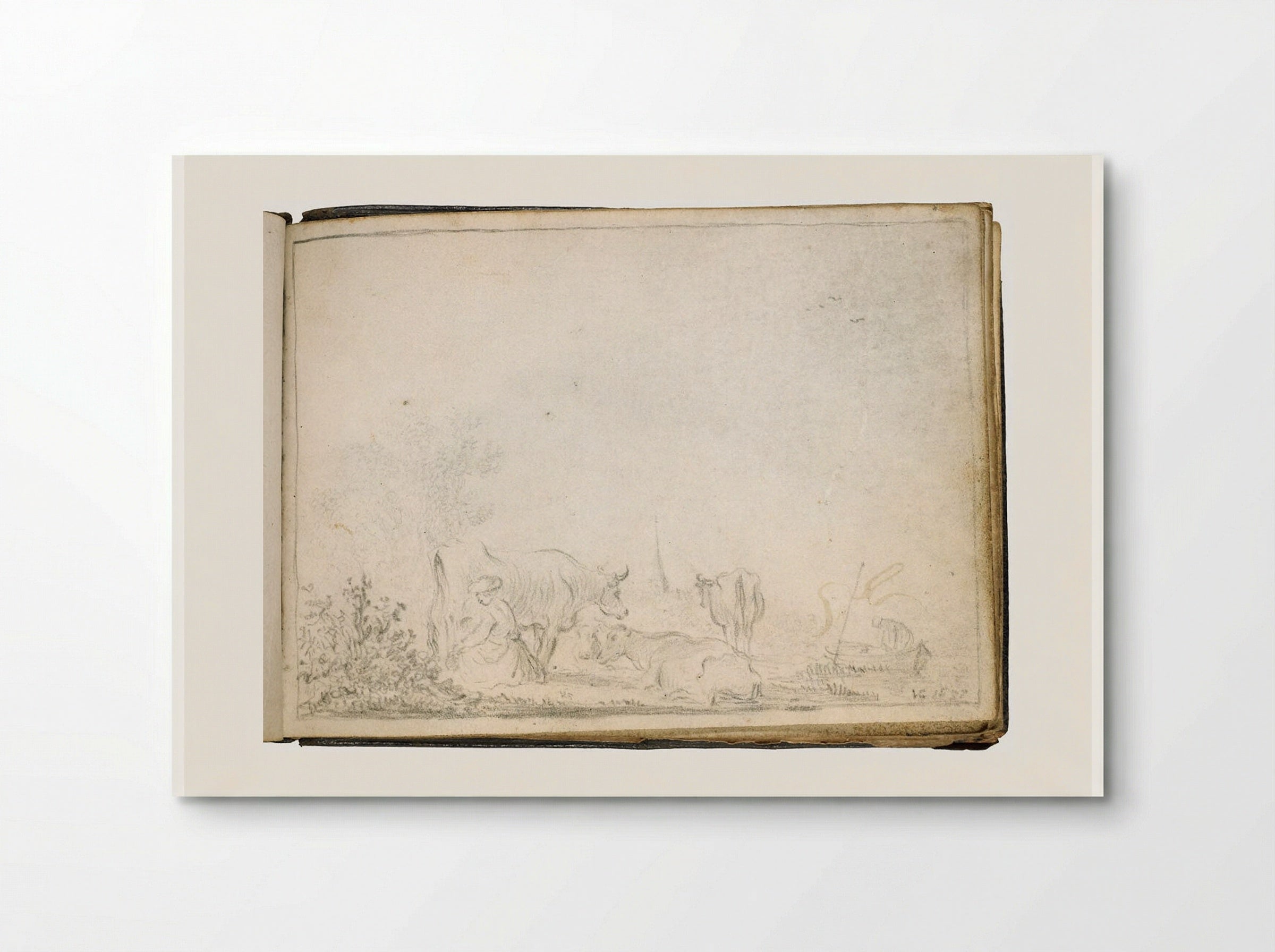 Landscape with a Milkmaid - Jan van Goyen - Poster